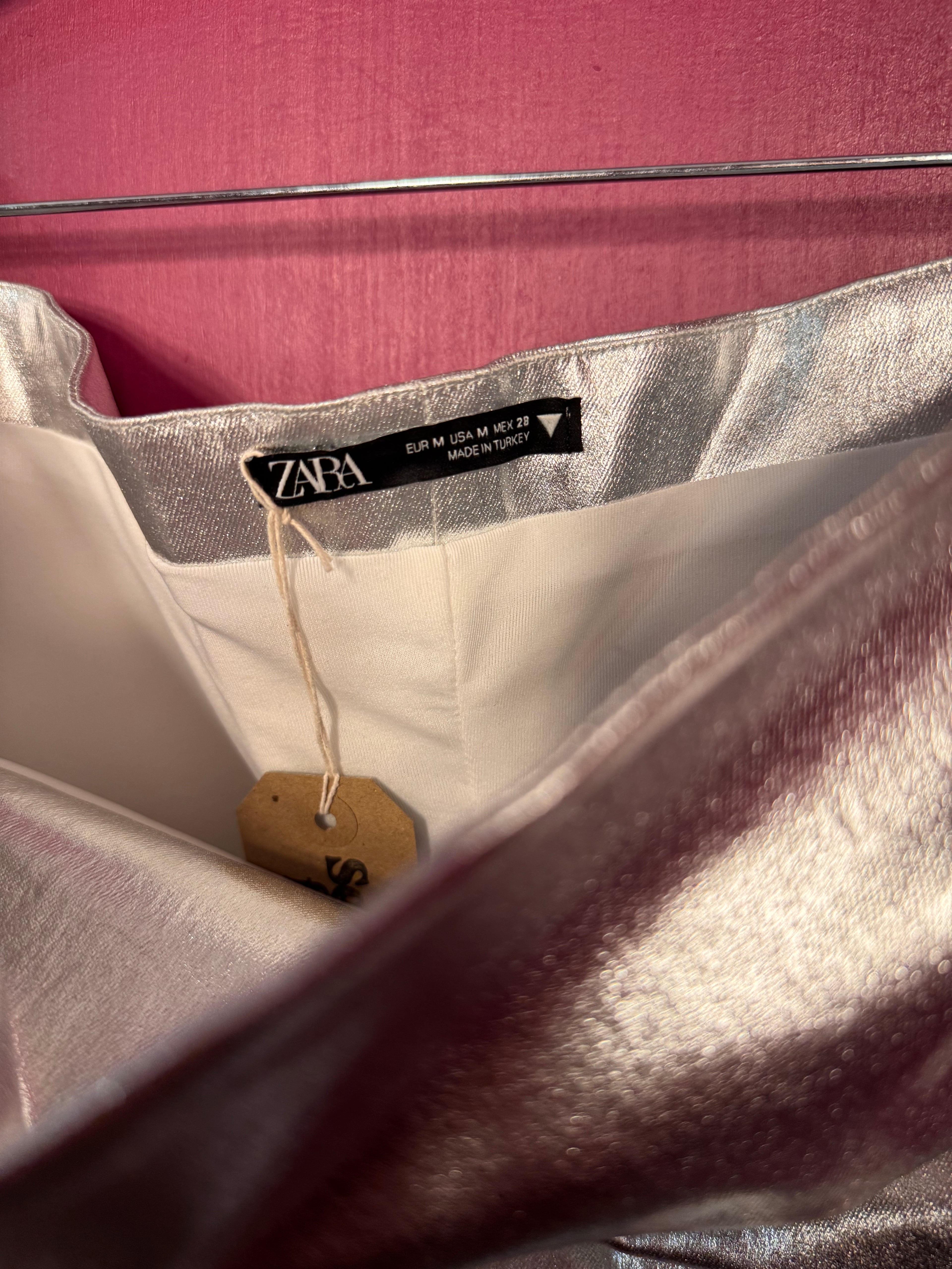 Robe longue bustier argenté