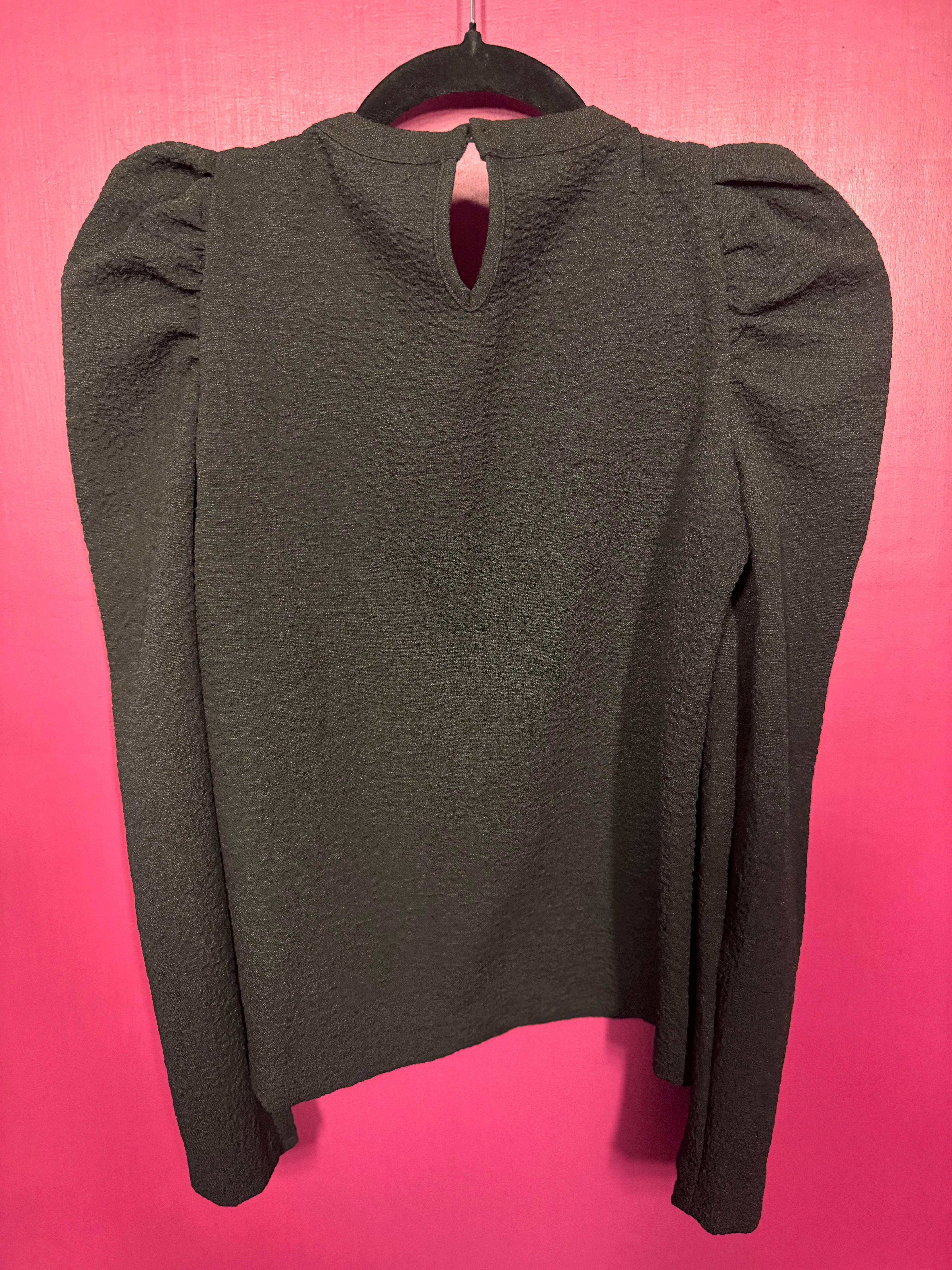 Blouse manches ballons noire