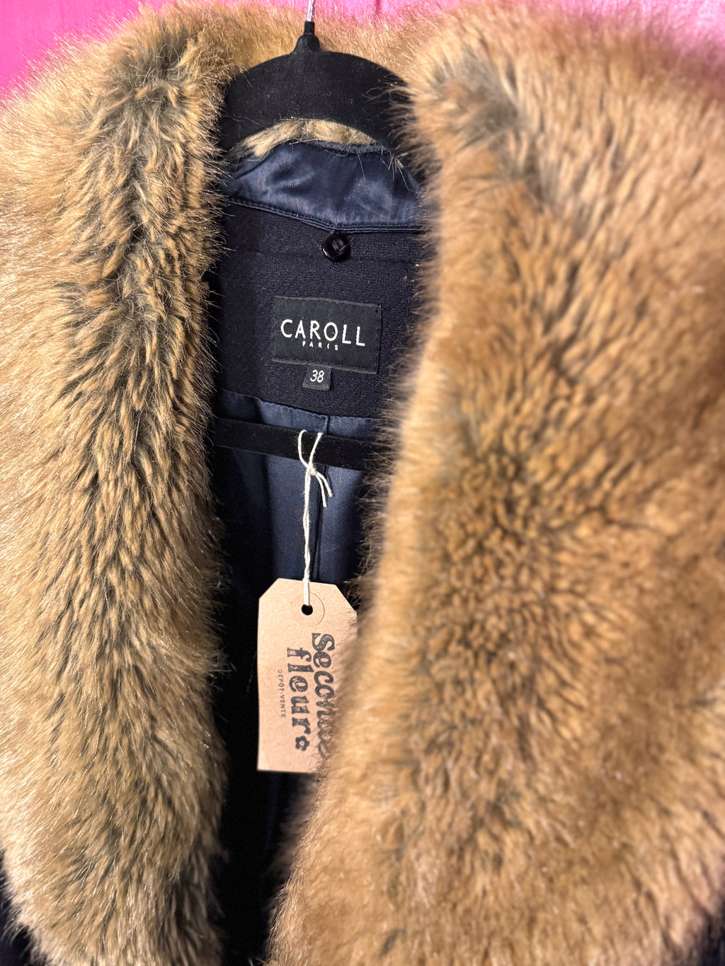 Manteau bleu marine en laine