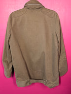 Manteau kaki col cuir noir