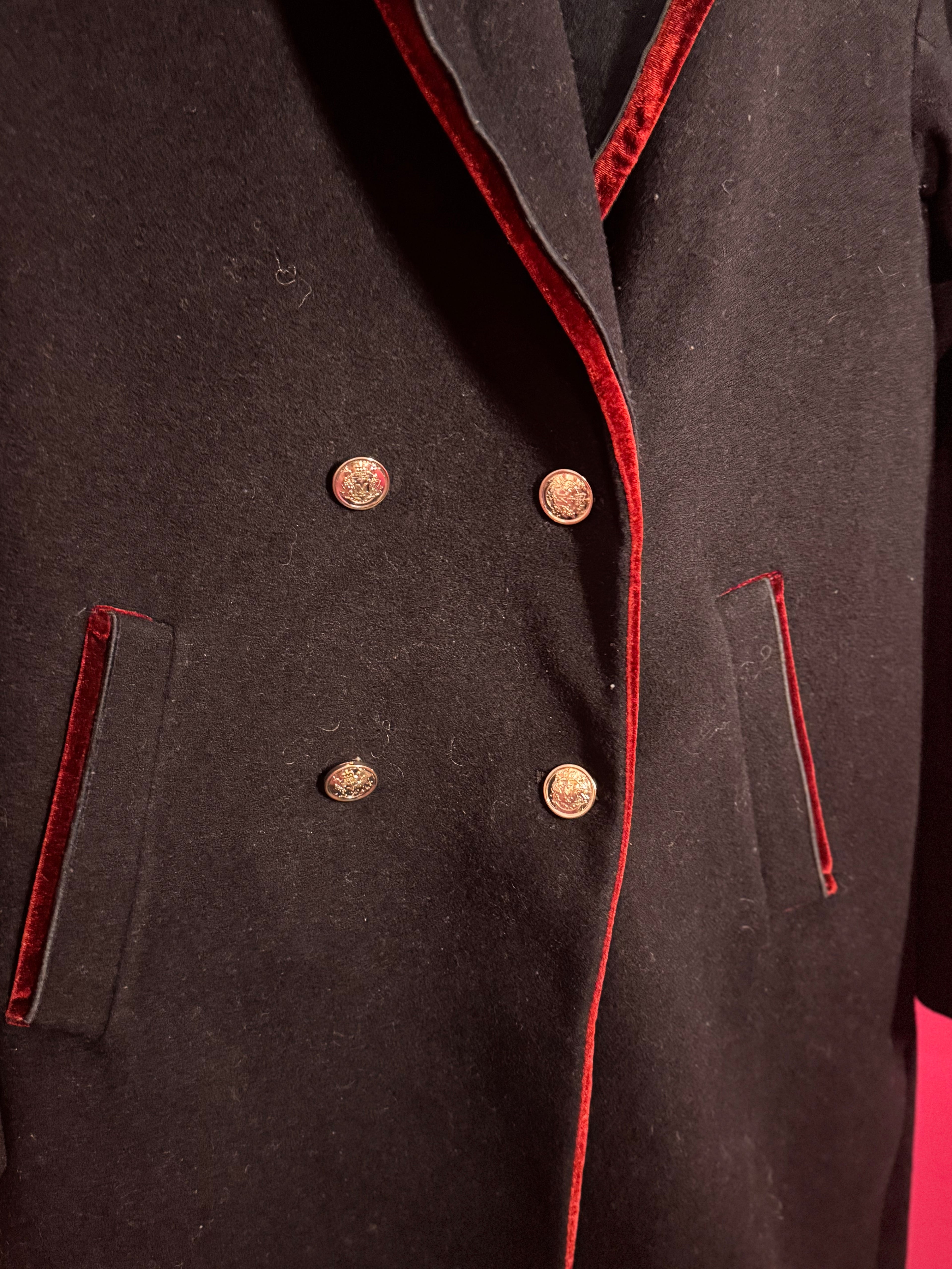 Manteau en laine marine