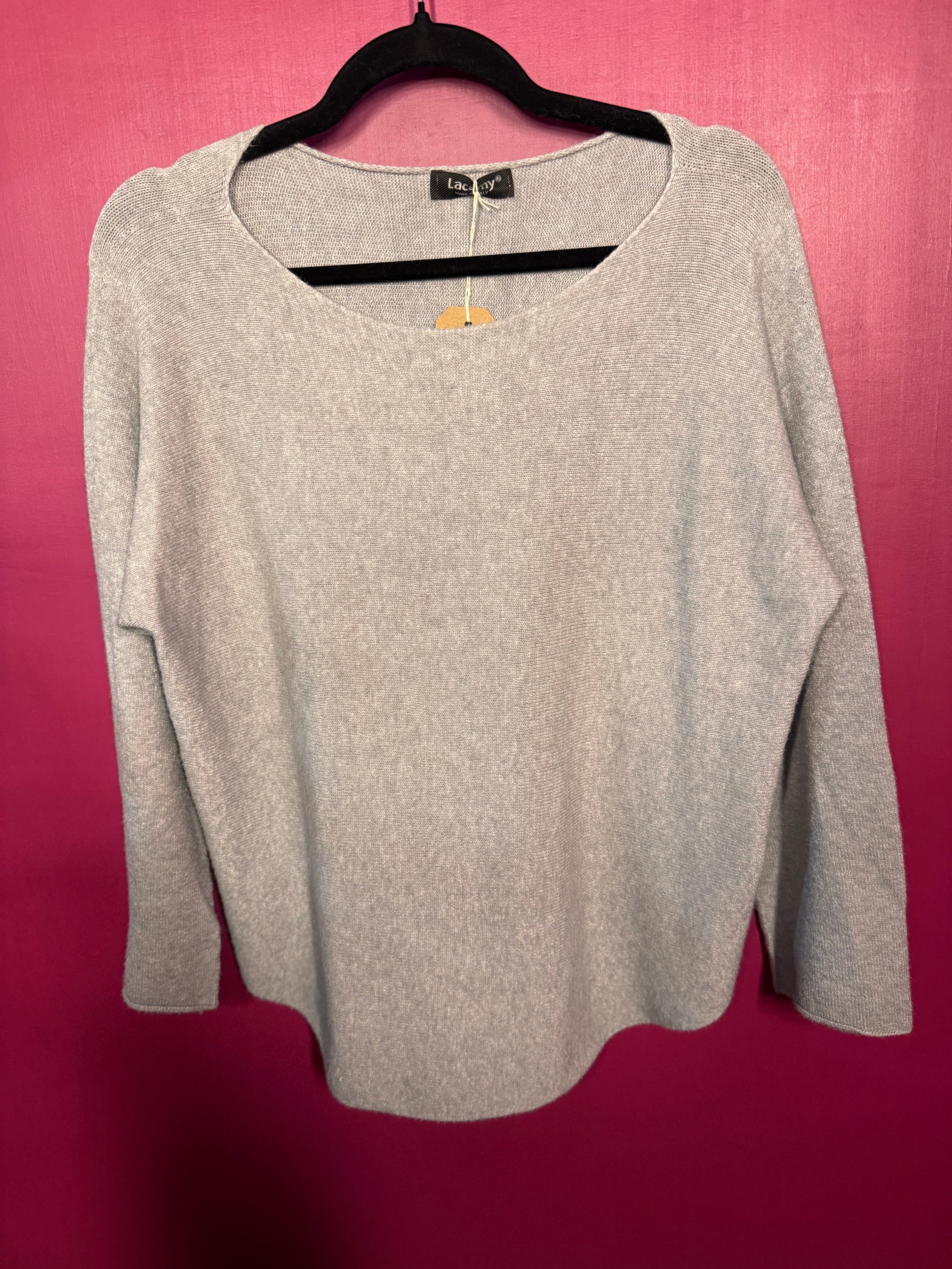 Pull gris manches 3/4