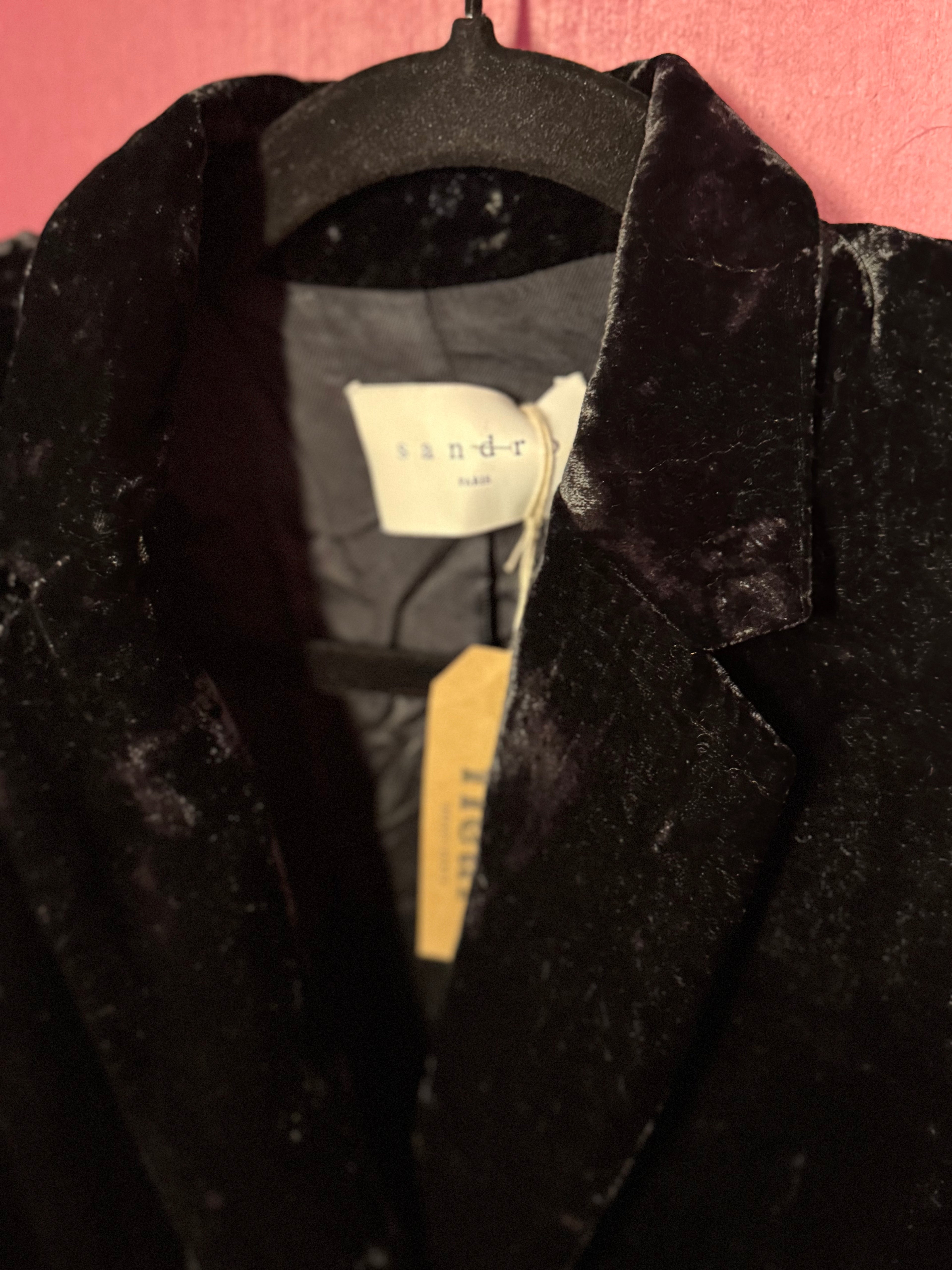 Blazer en velours noir