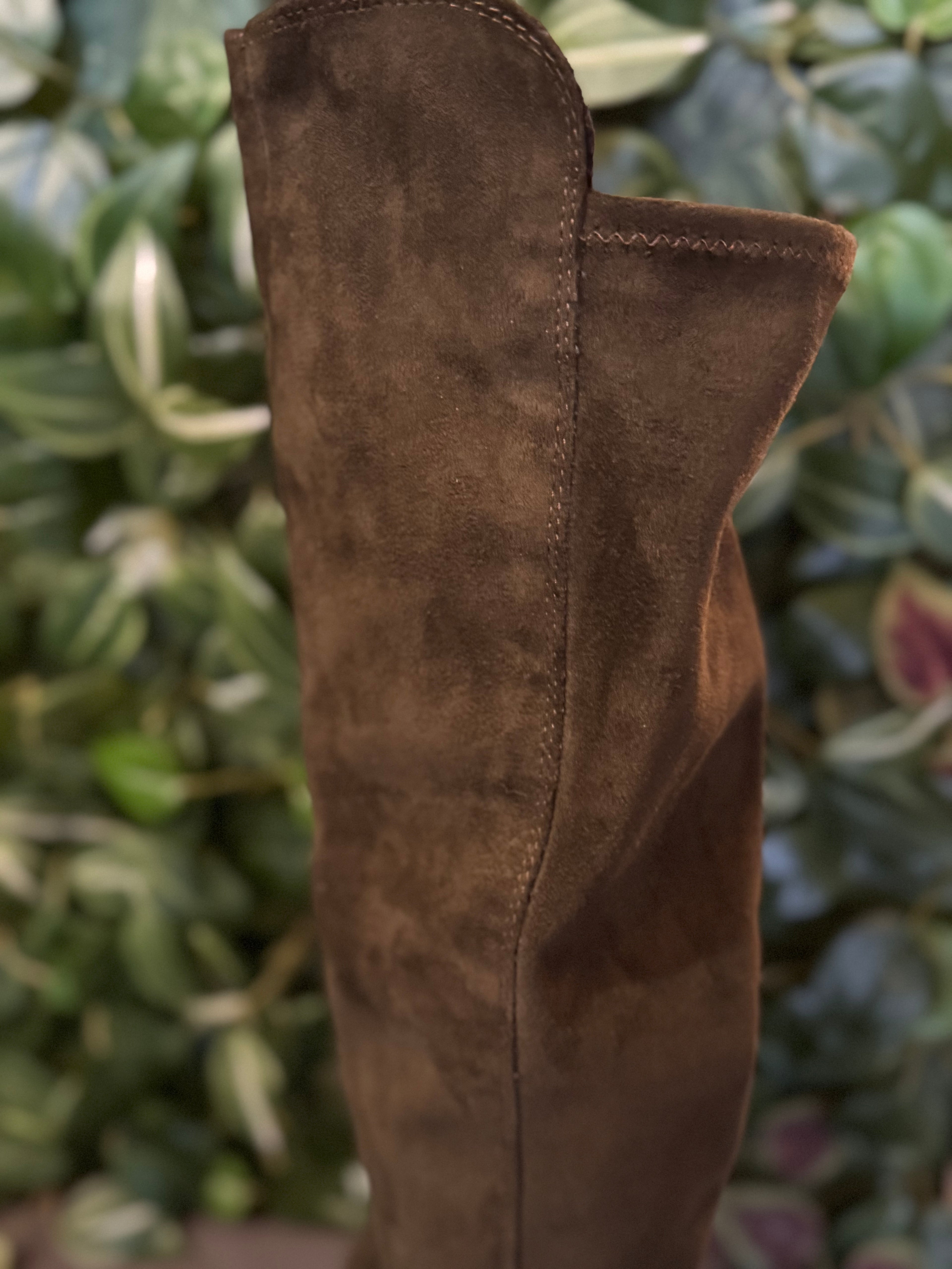 Bottes à talons kaki