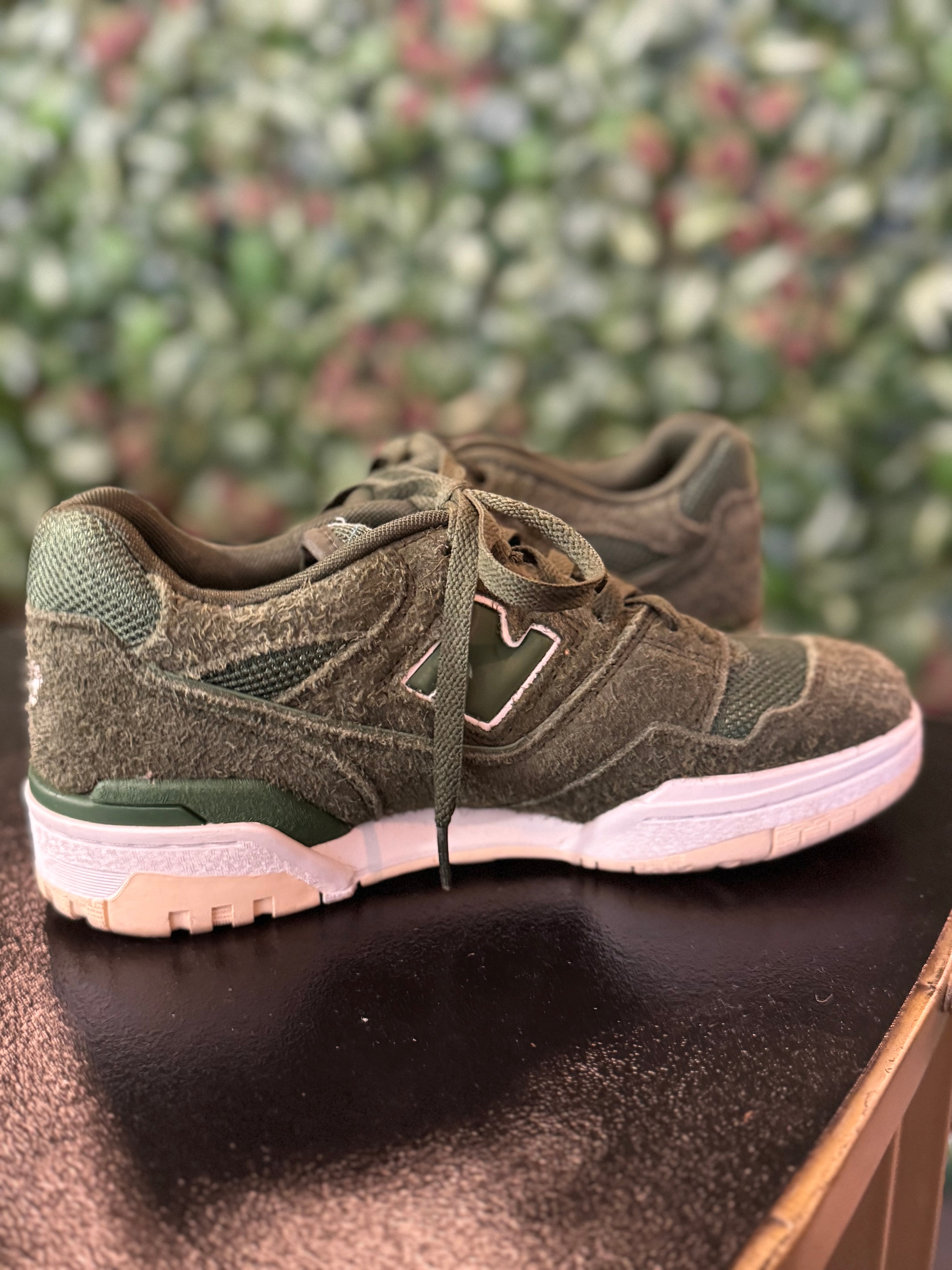 Baskets vert / kaki daim