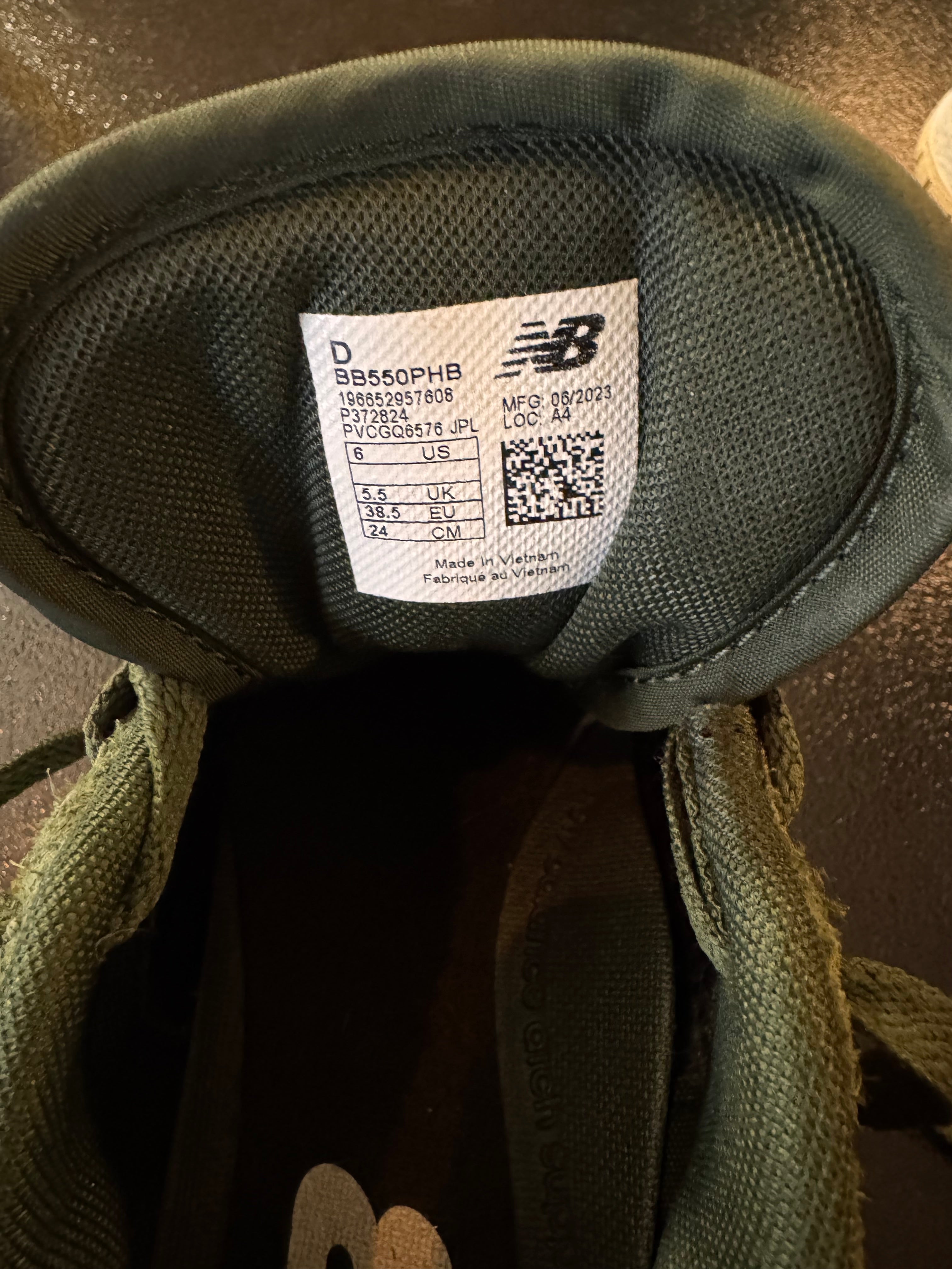 Baskets vert / kaki daim