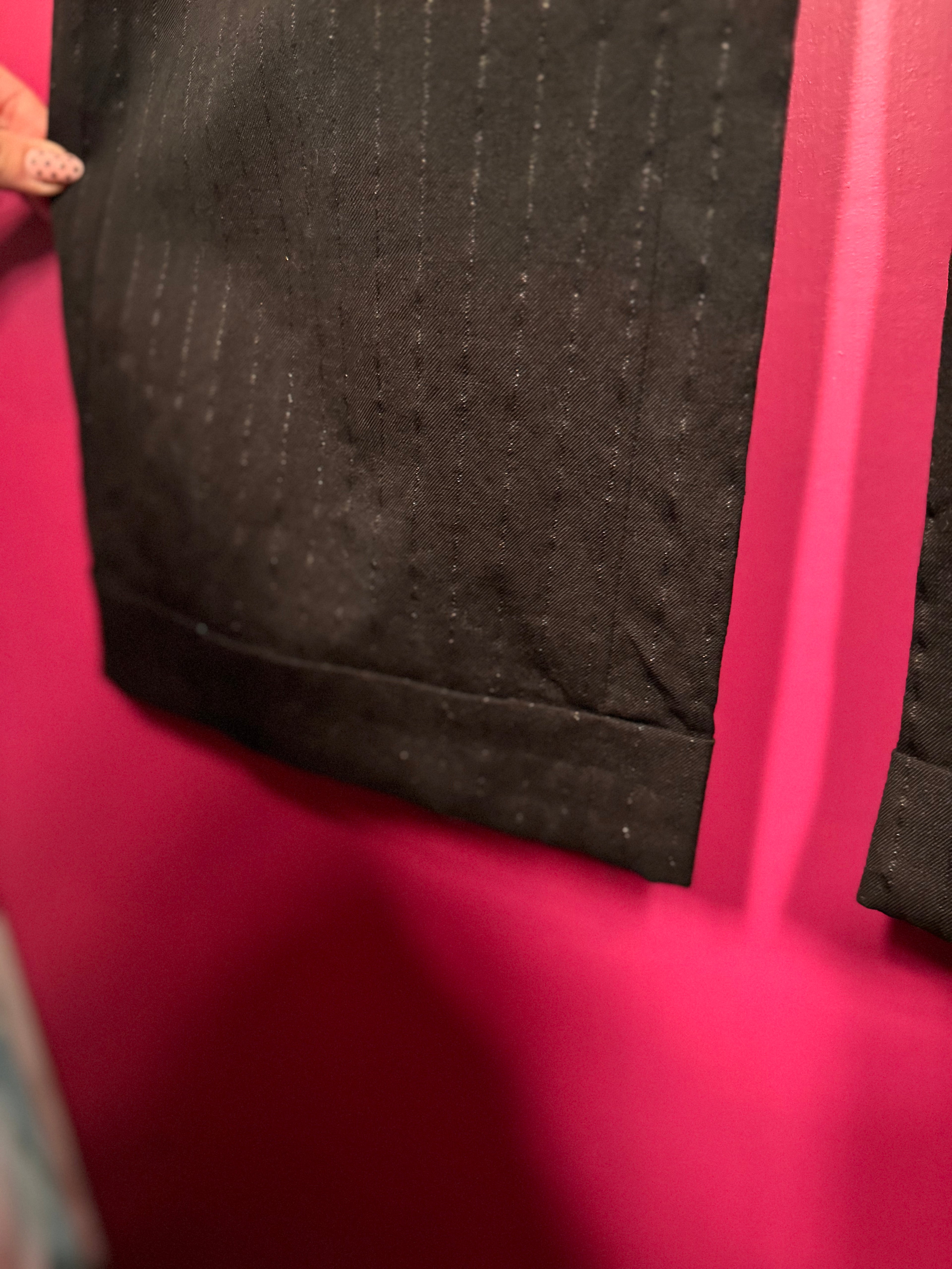 Pantalon noir à rayures