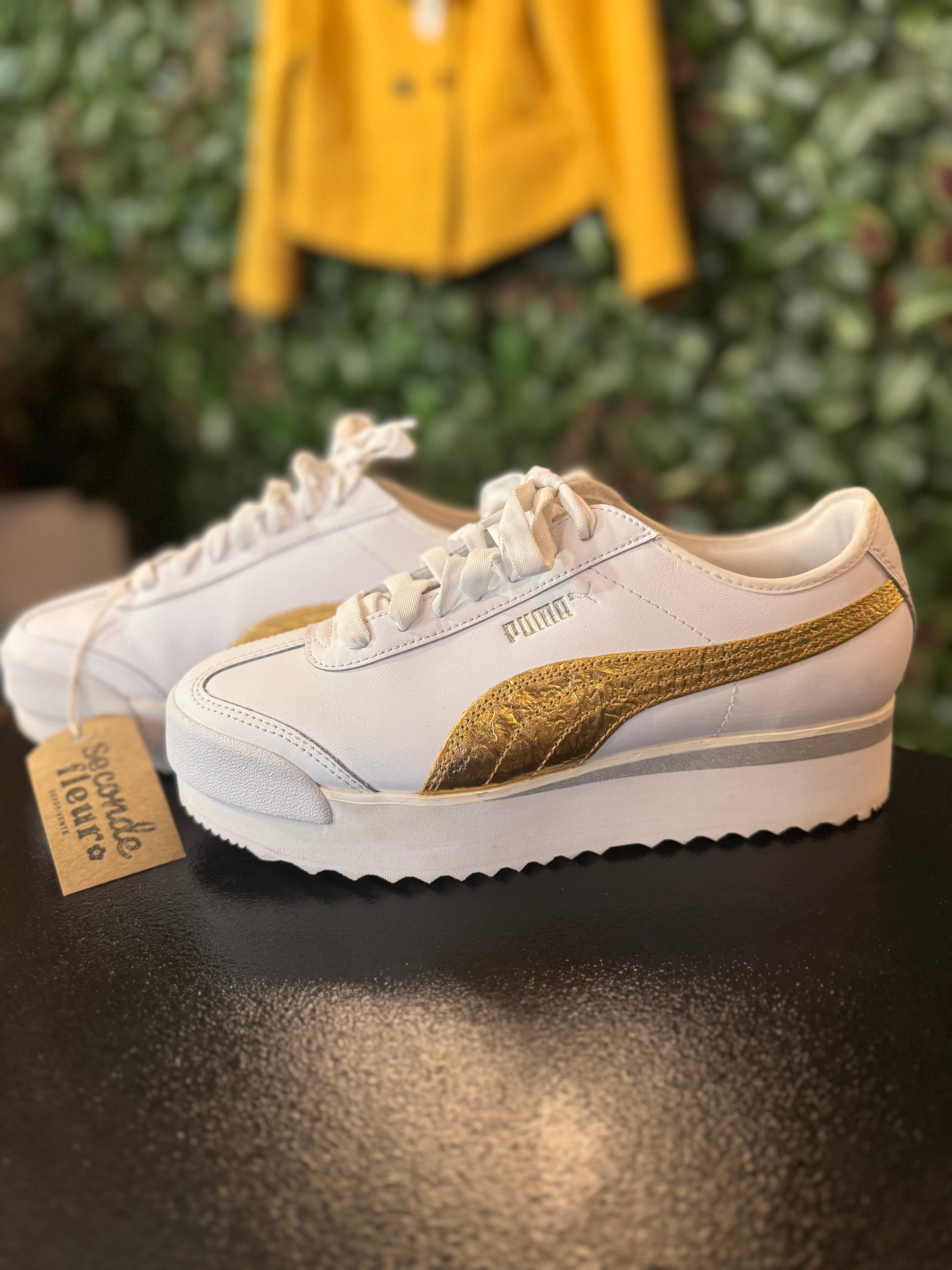 Baskets PUMA plateforme blanches