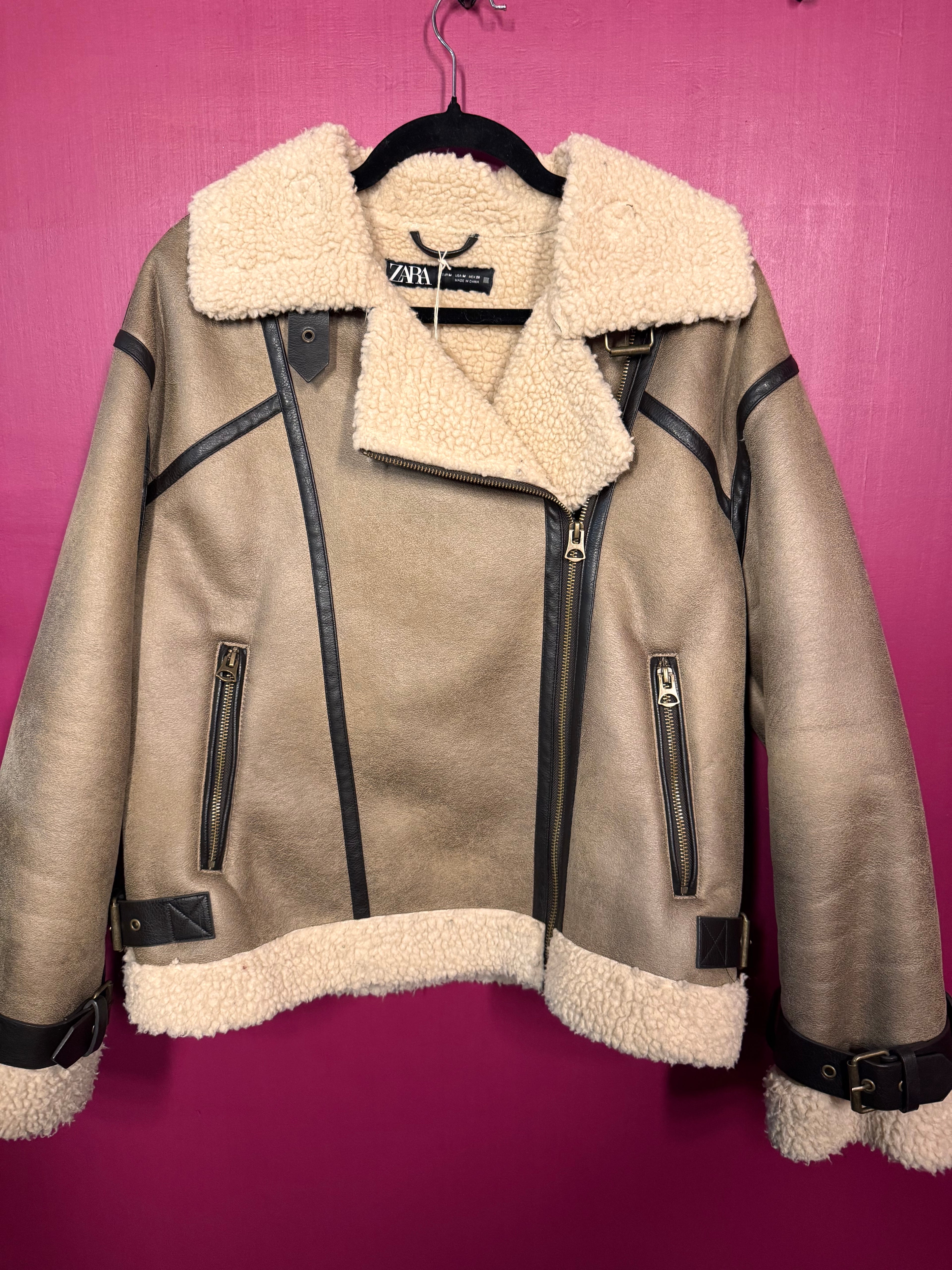 Manteau beige/marron