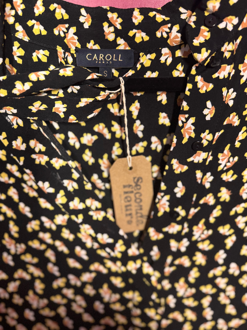 Robe fleurie noire longue