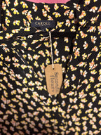 Robe fleurie noire longue