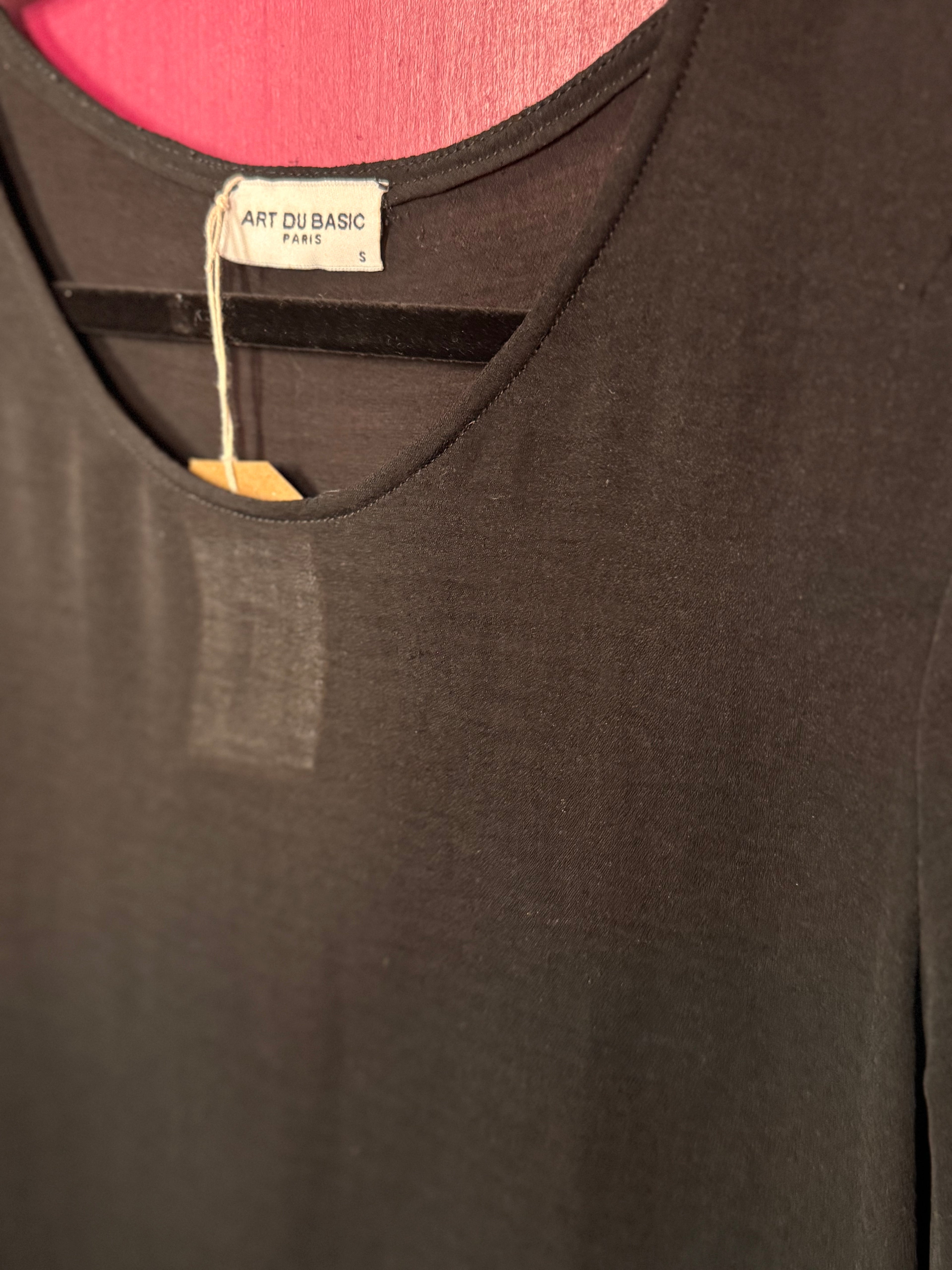 Blouse manches courtes noire