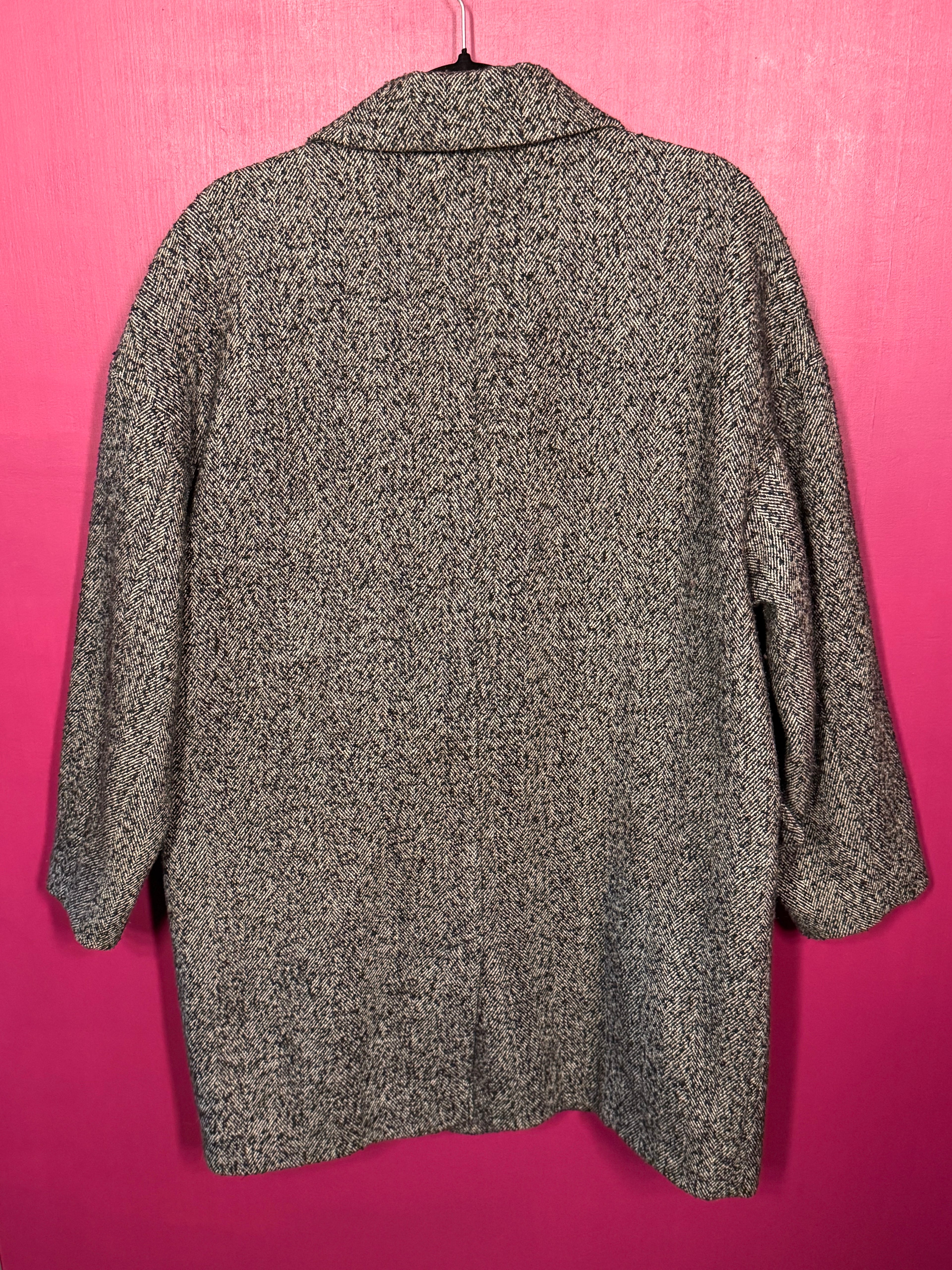 Manteau caban noir/blanc