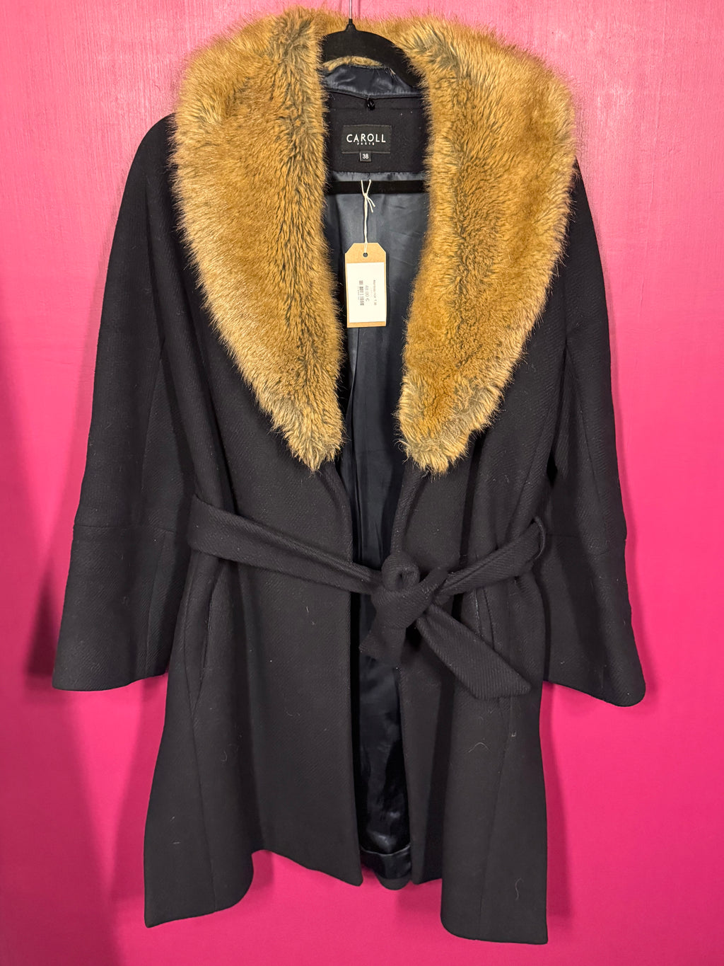 Manteau bleu marine en laine