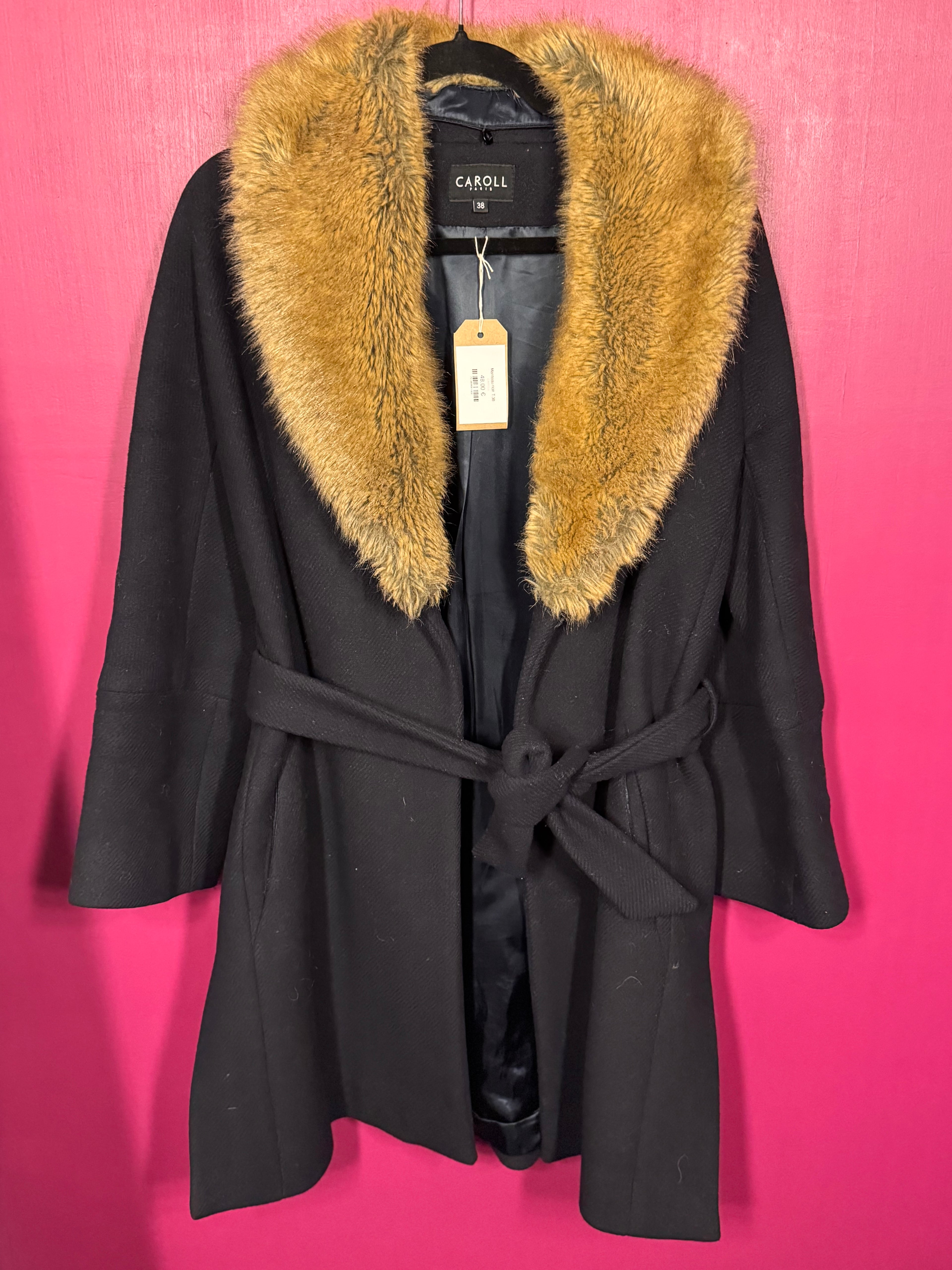 Manteau bleu marine en laine