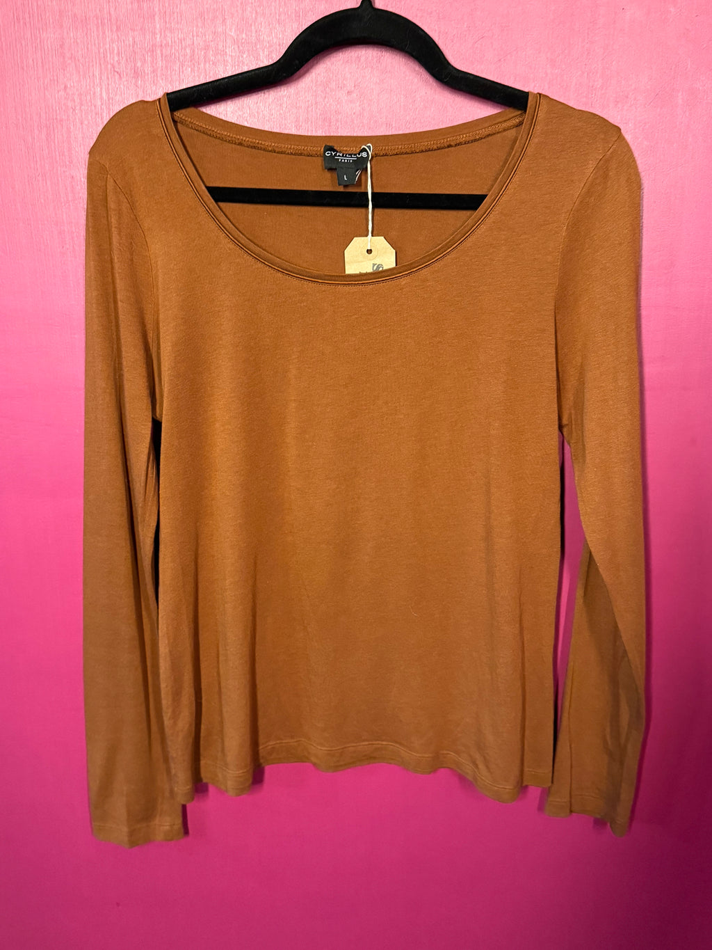 T-shirt manches longues marron