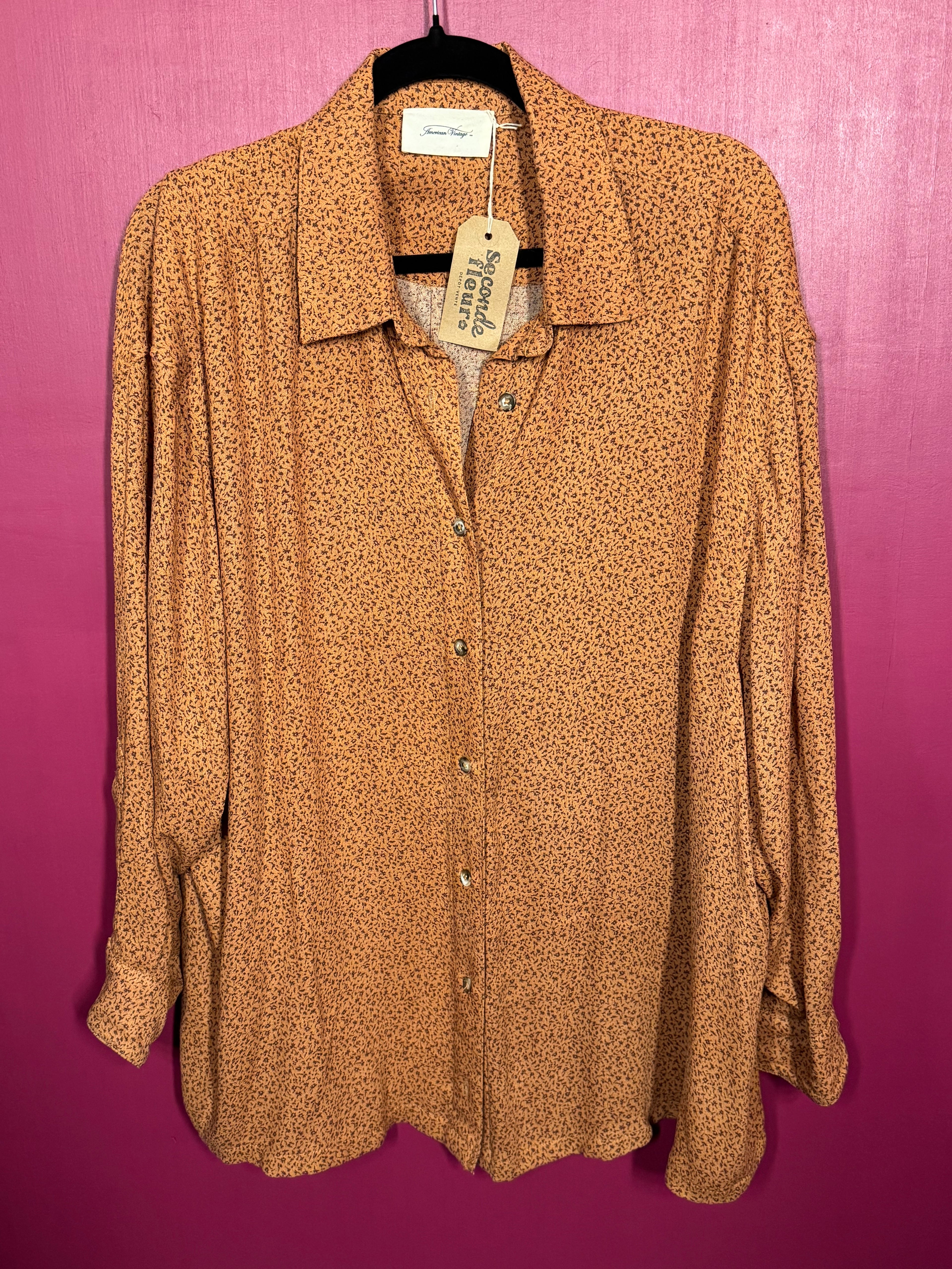 Chemise fluide orange