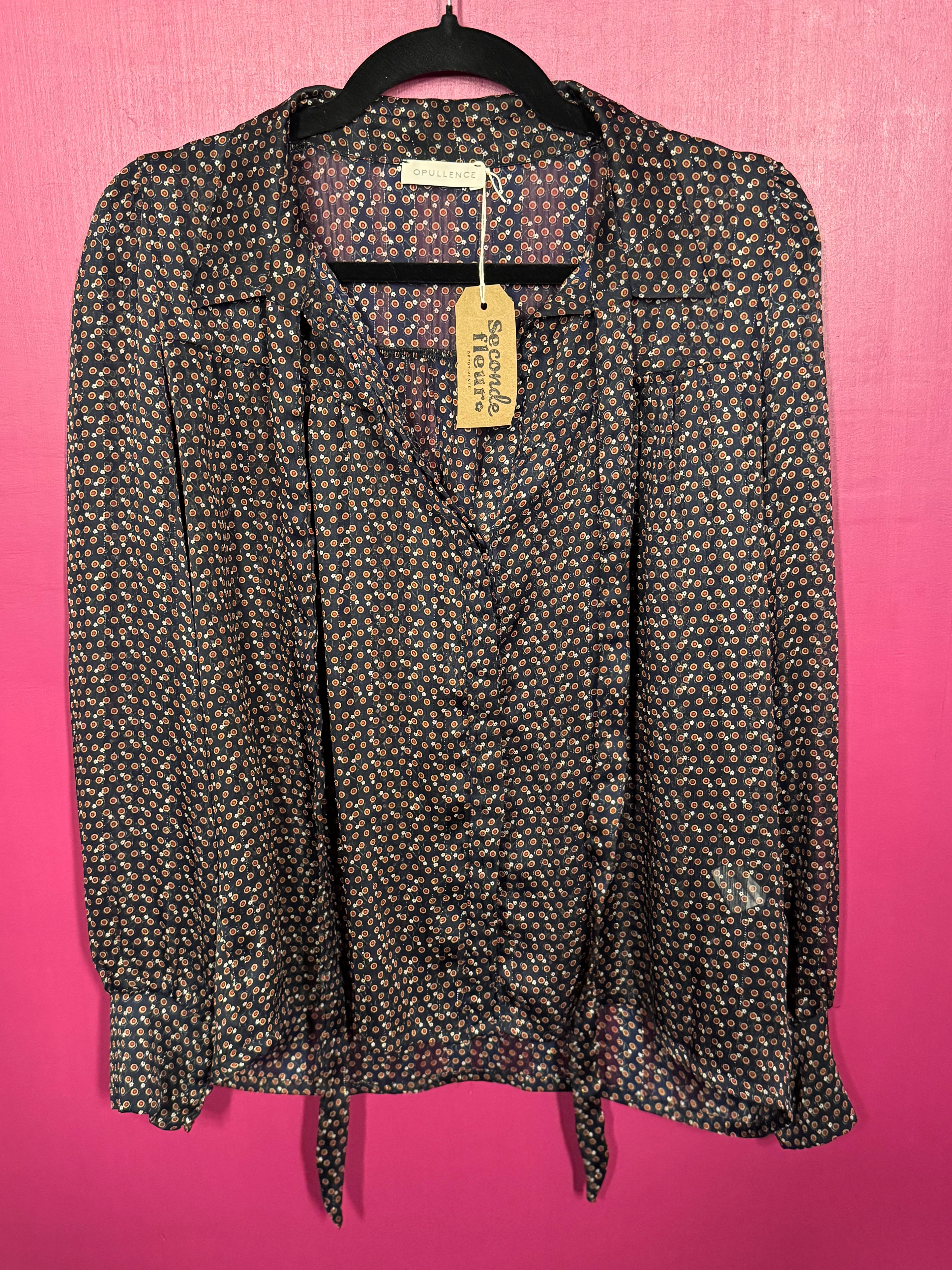 Chemise marine / multicolore