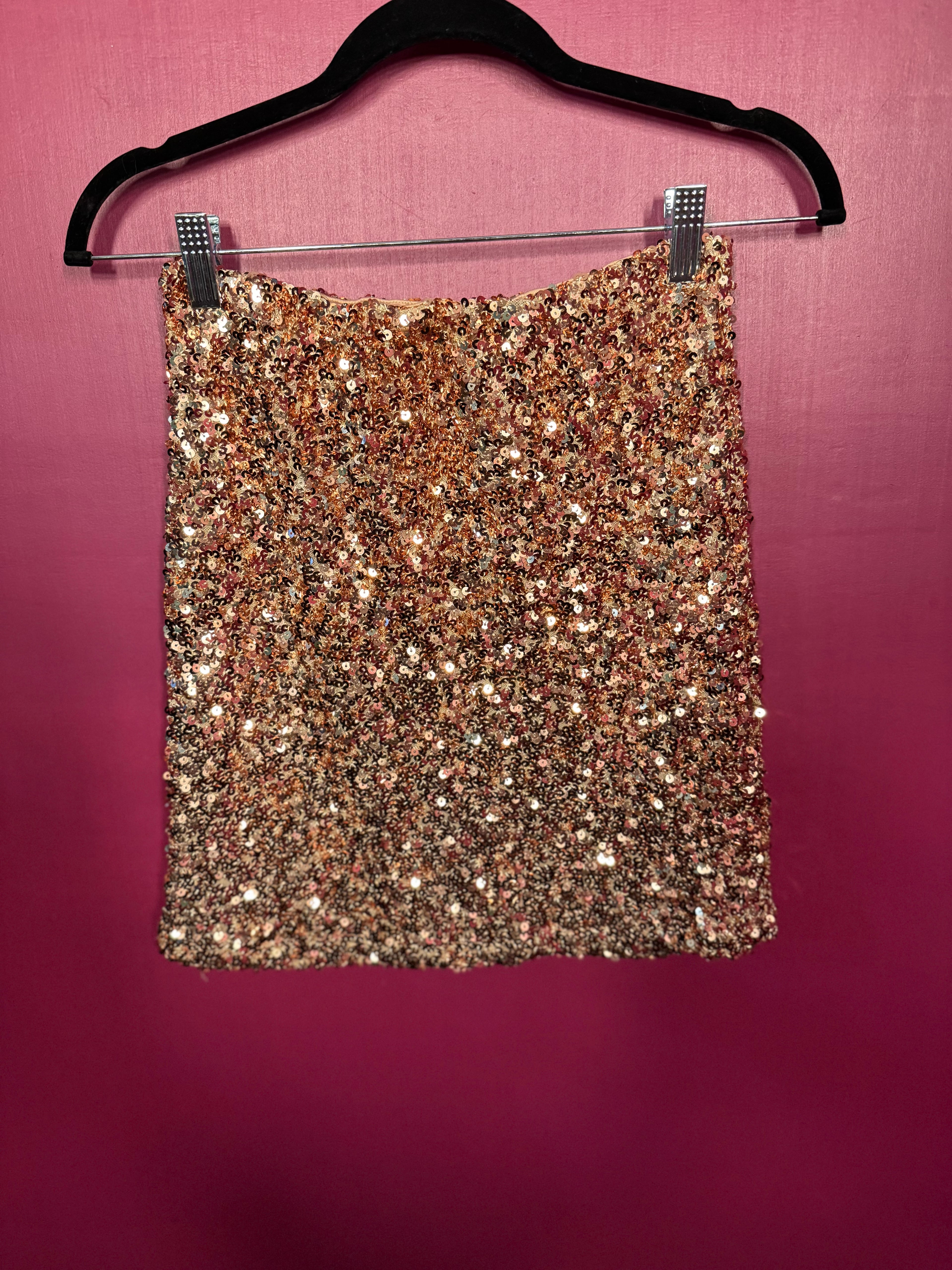 Jupe à sequins rose