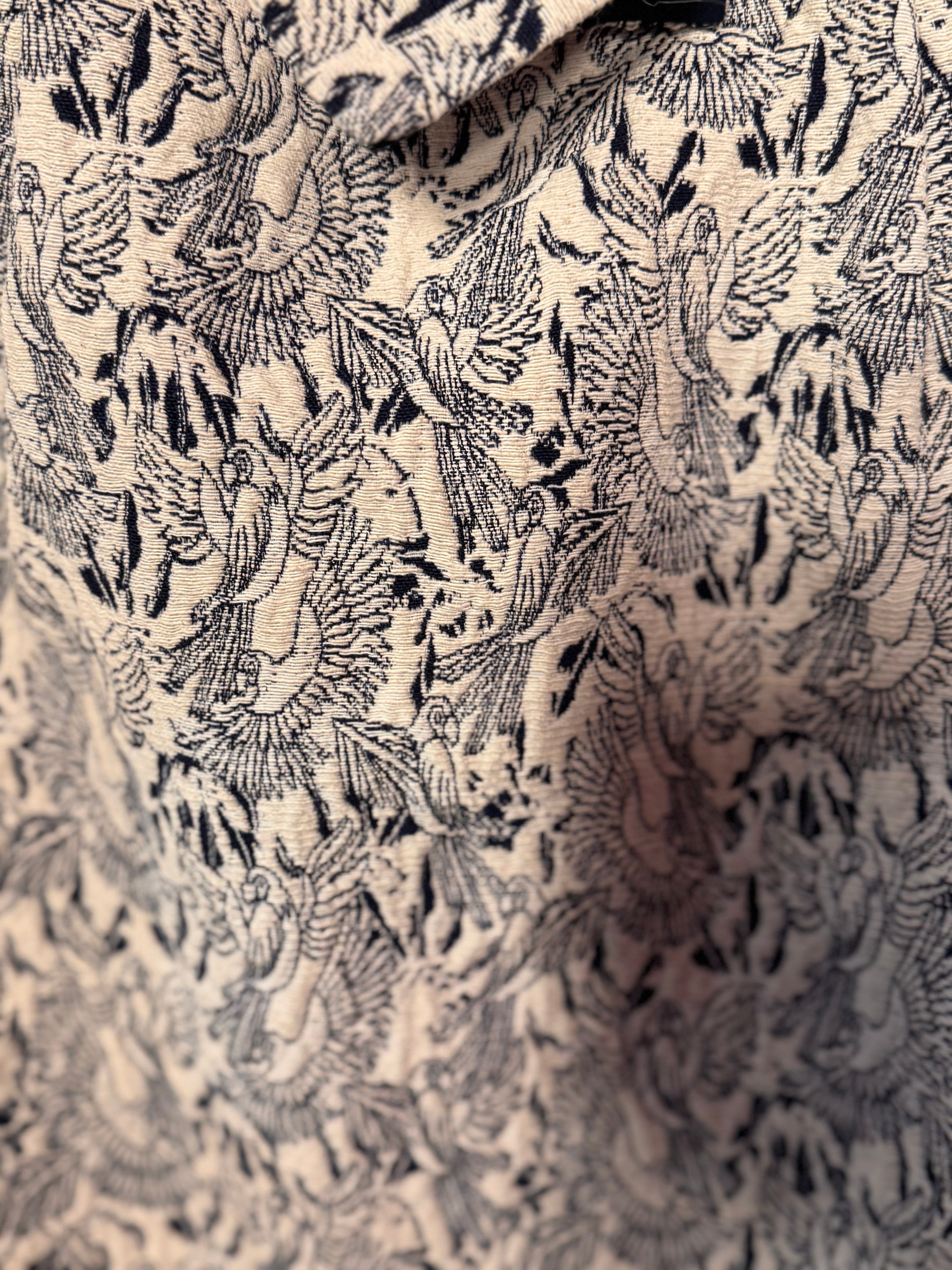 Jupe blanc / marine à motifs animal