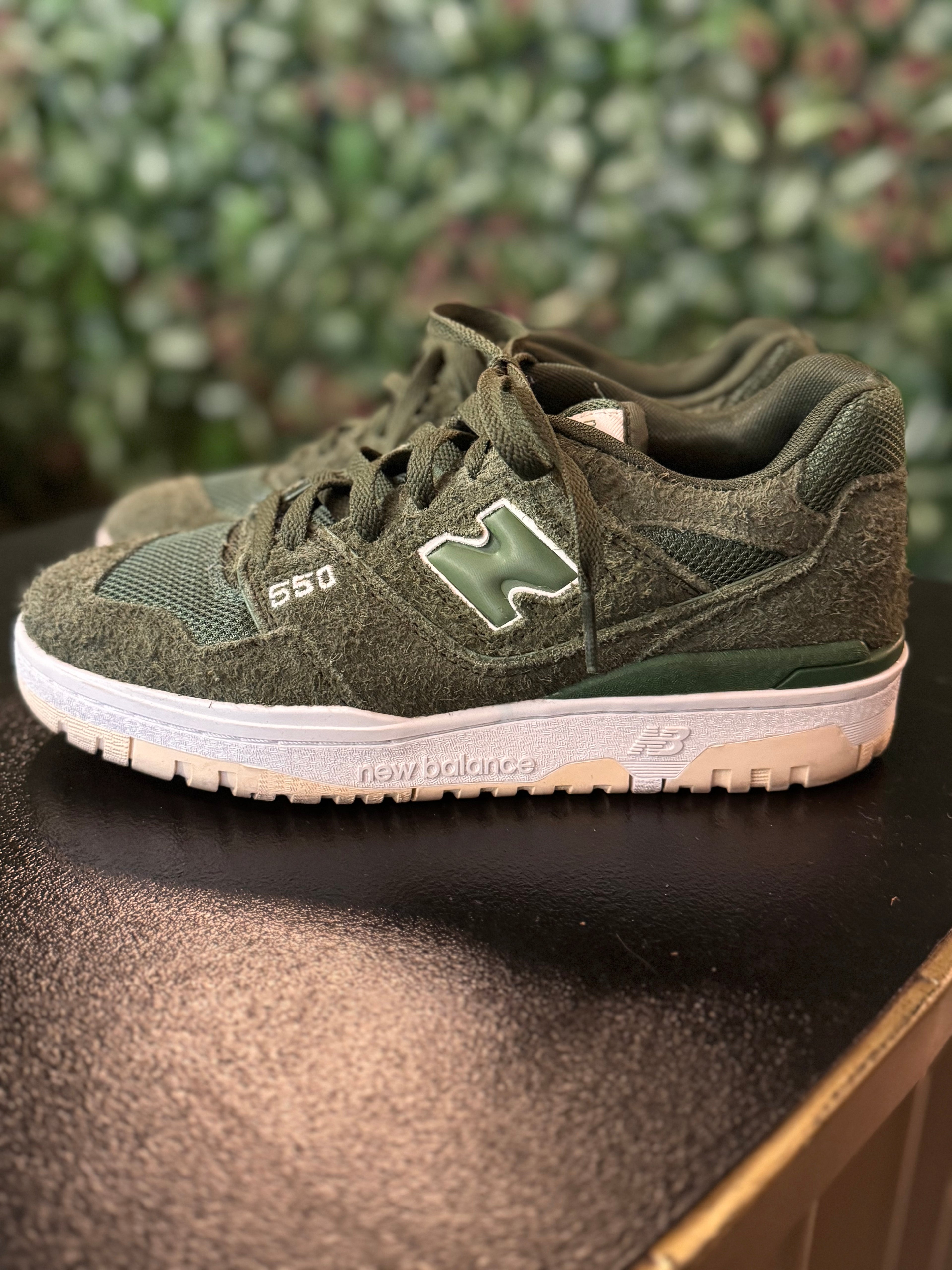 Baskets vert / kaki daim