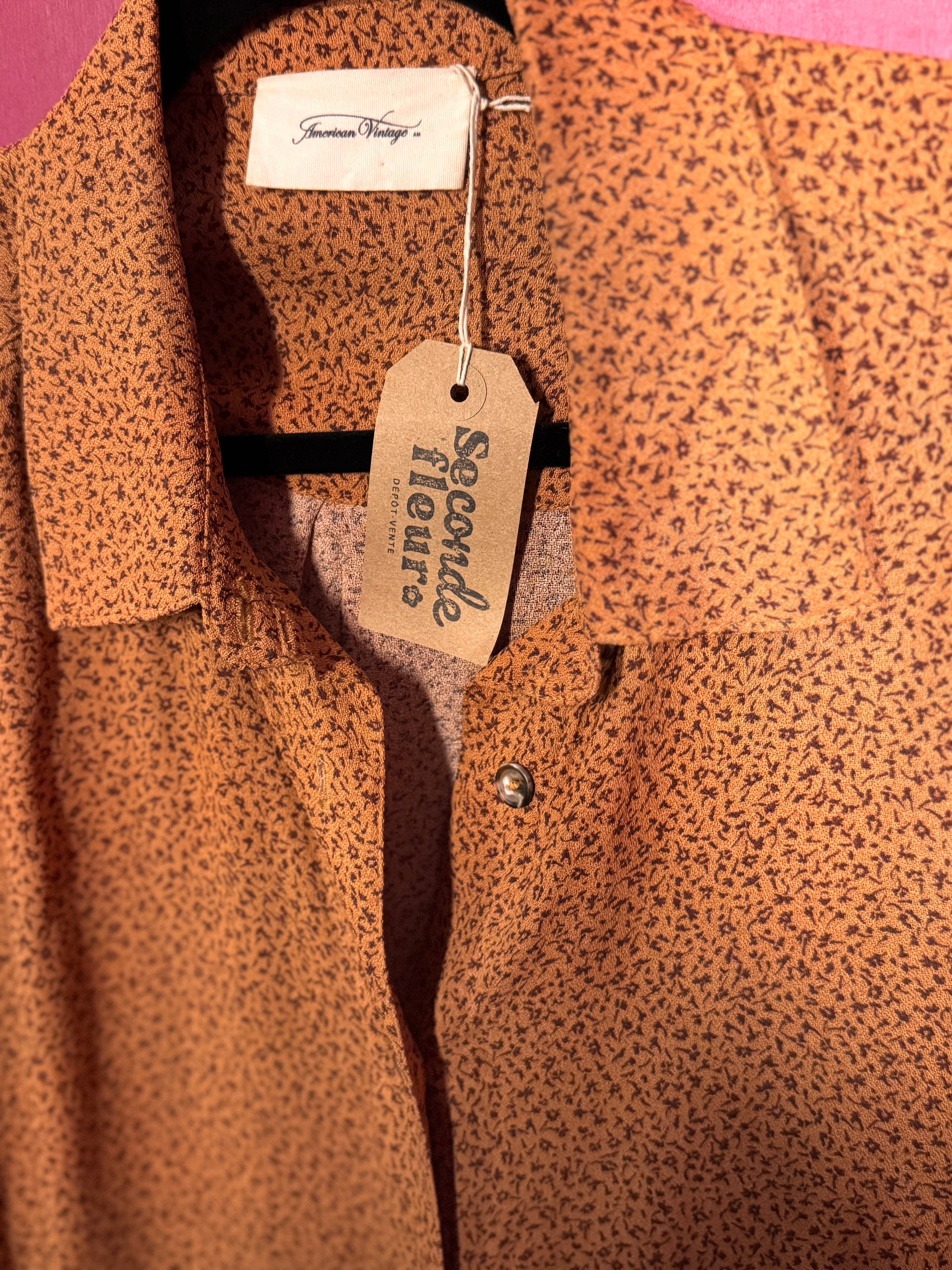 Chemise fluide orange