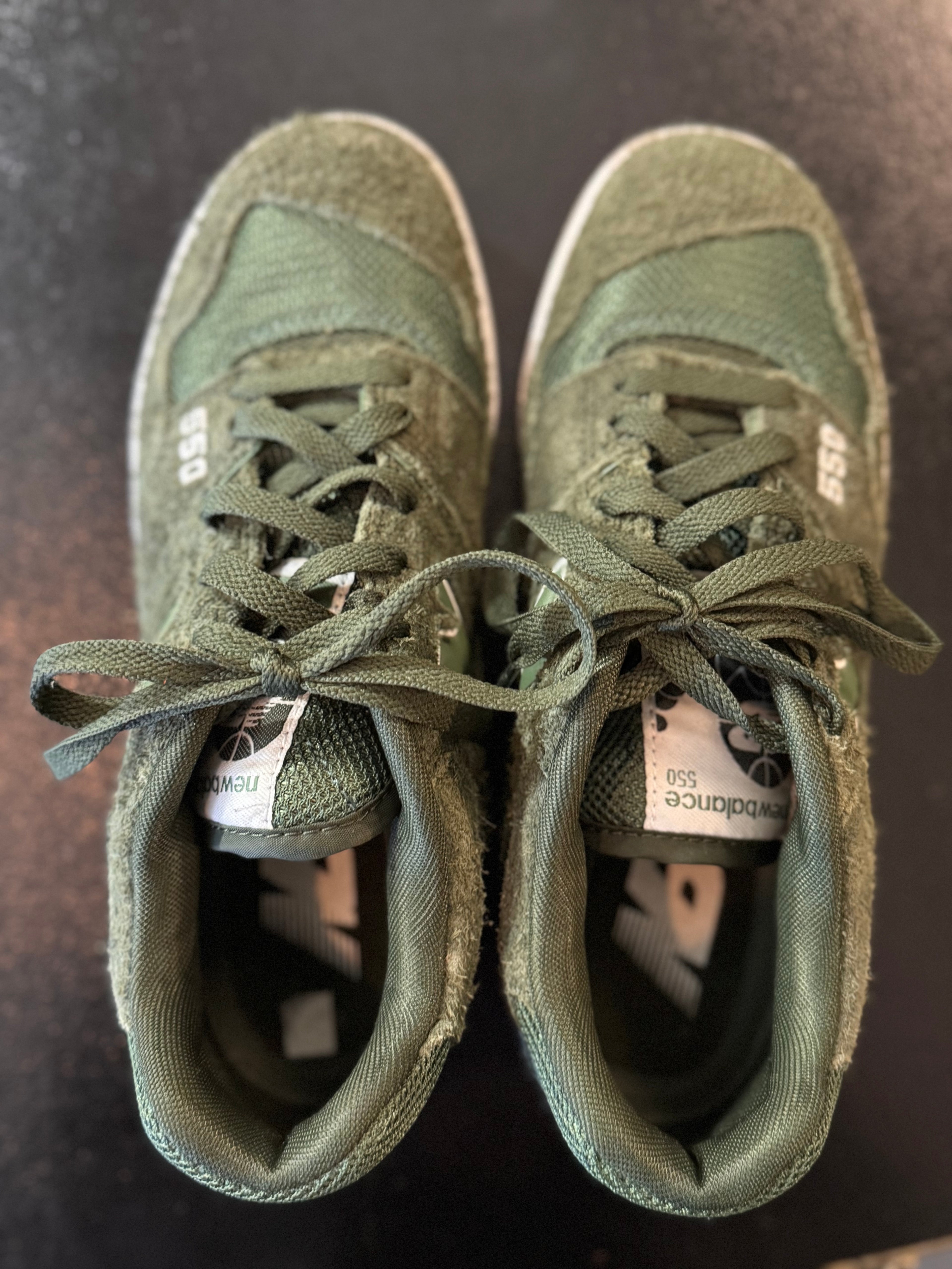 Baskets vert / kaki daim