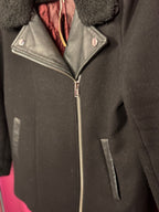 Manteau en laine noir