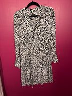 Robe imprimé animal noir / blanc