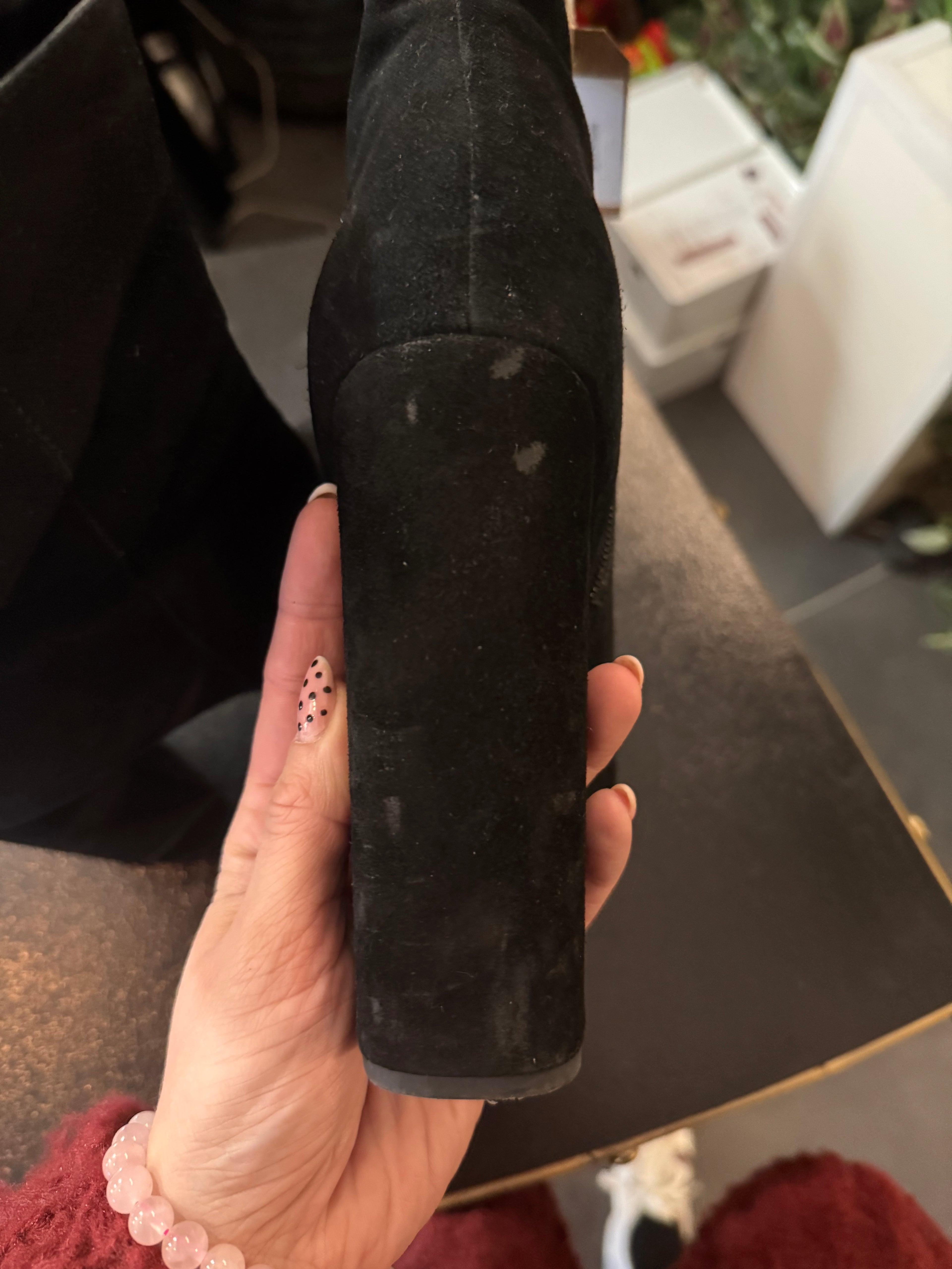 Bottines à plateforme et talons noires