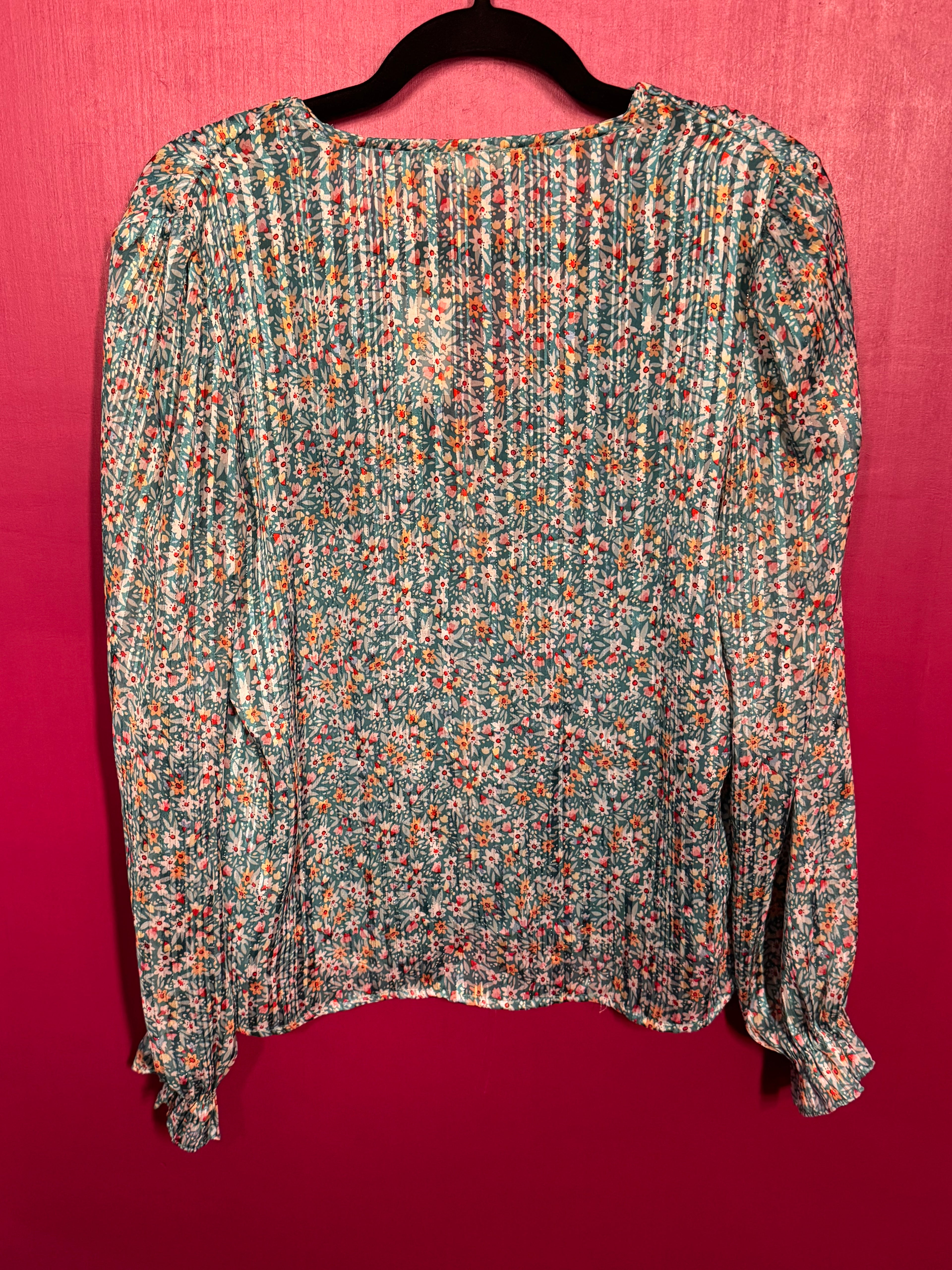 Blouse motif floral multicolore