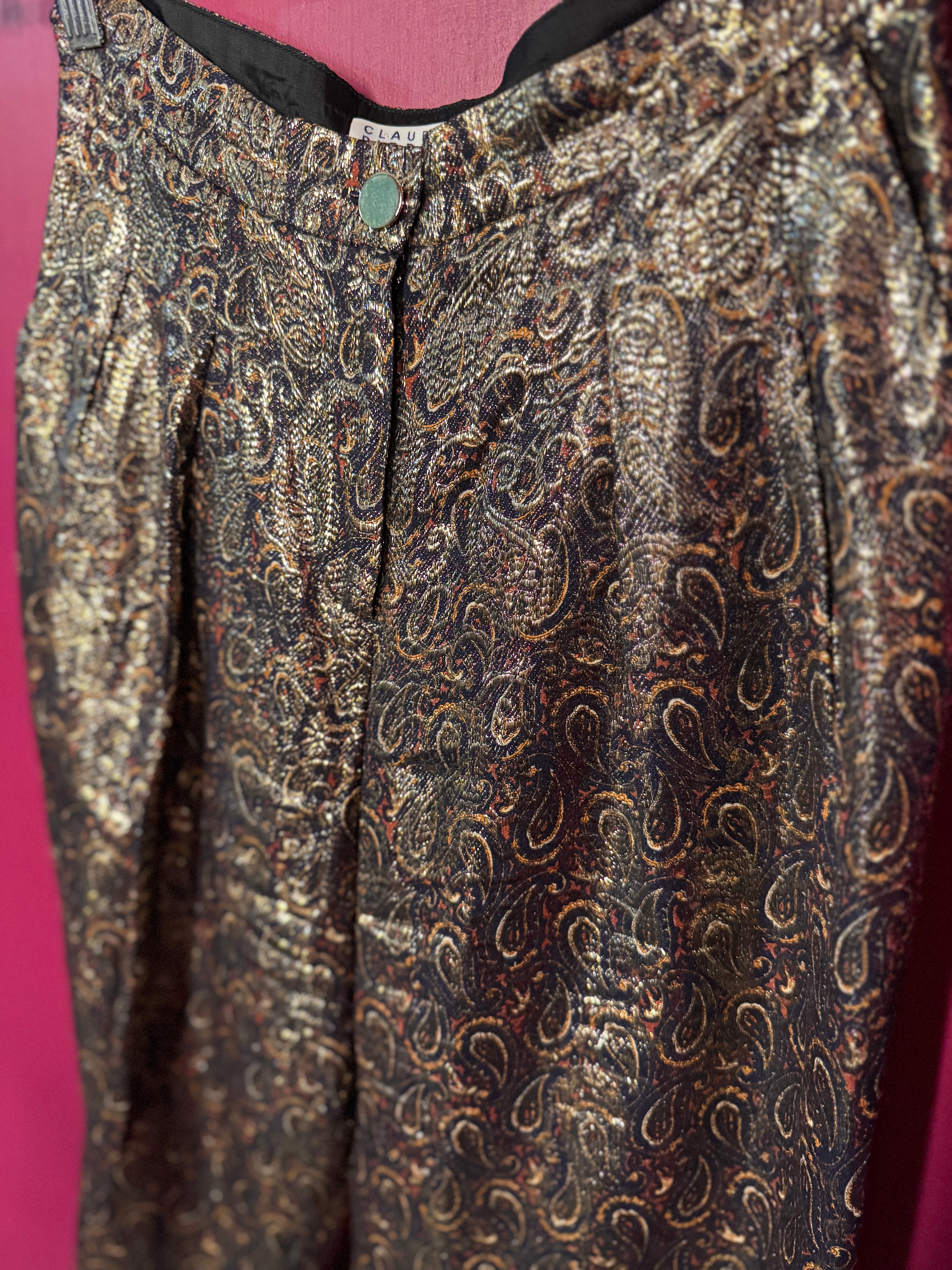 Pantalon multicolore / doré