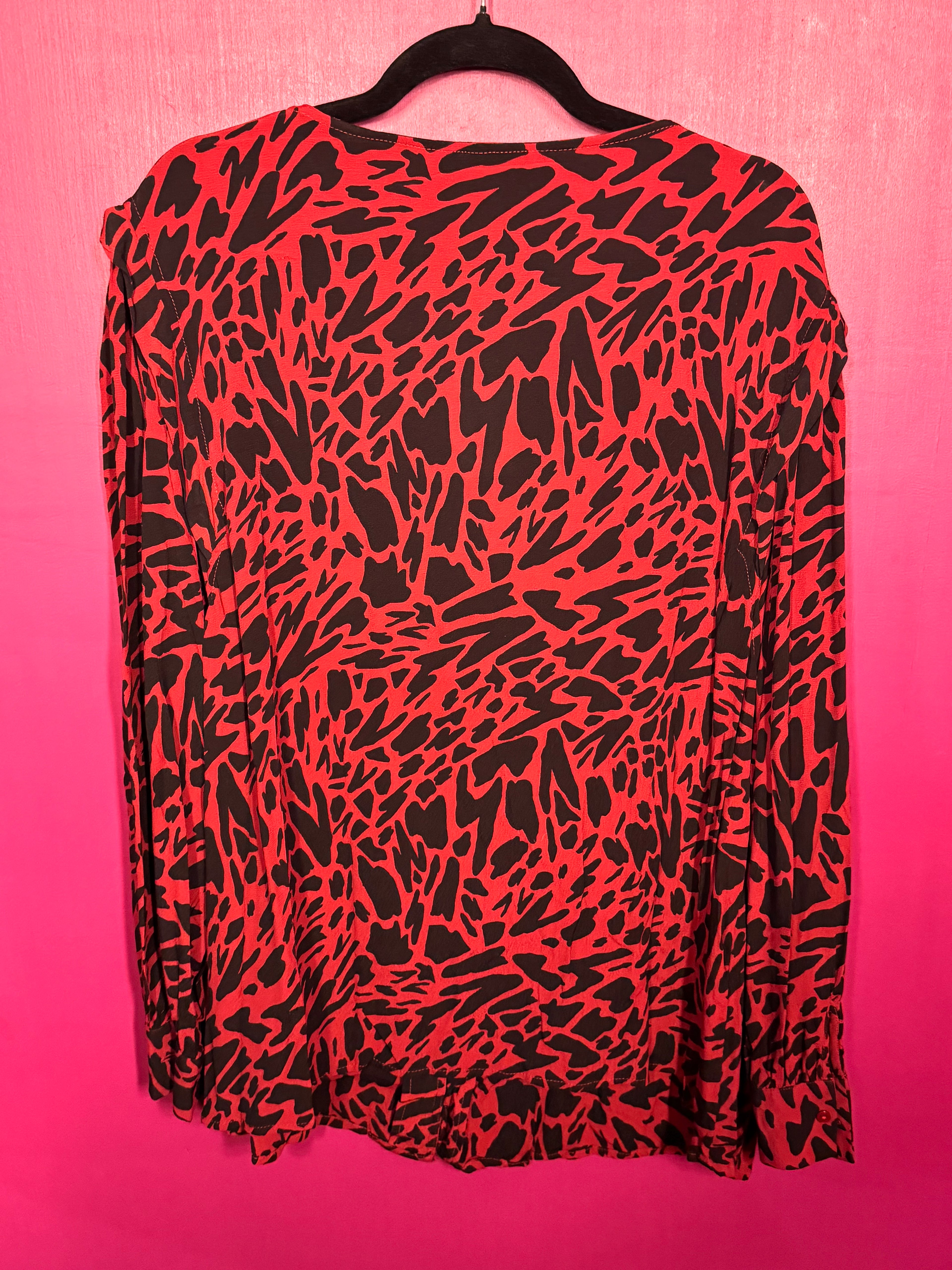 Blouse bordeaux / noir