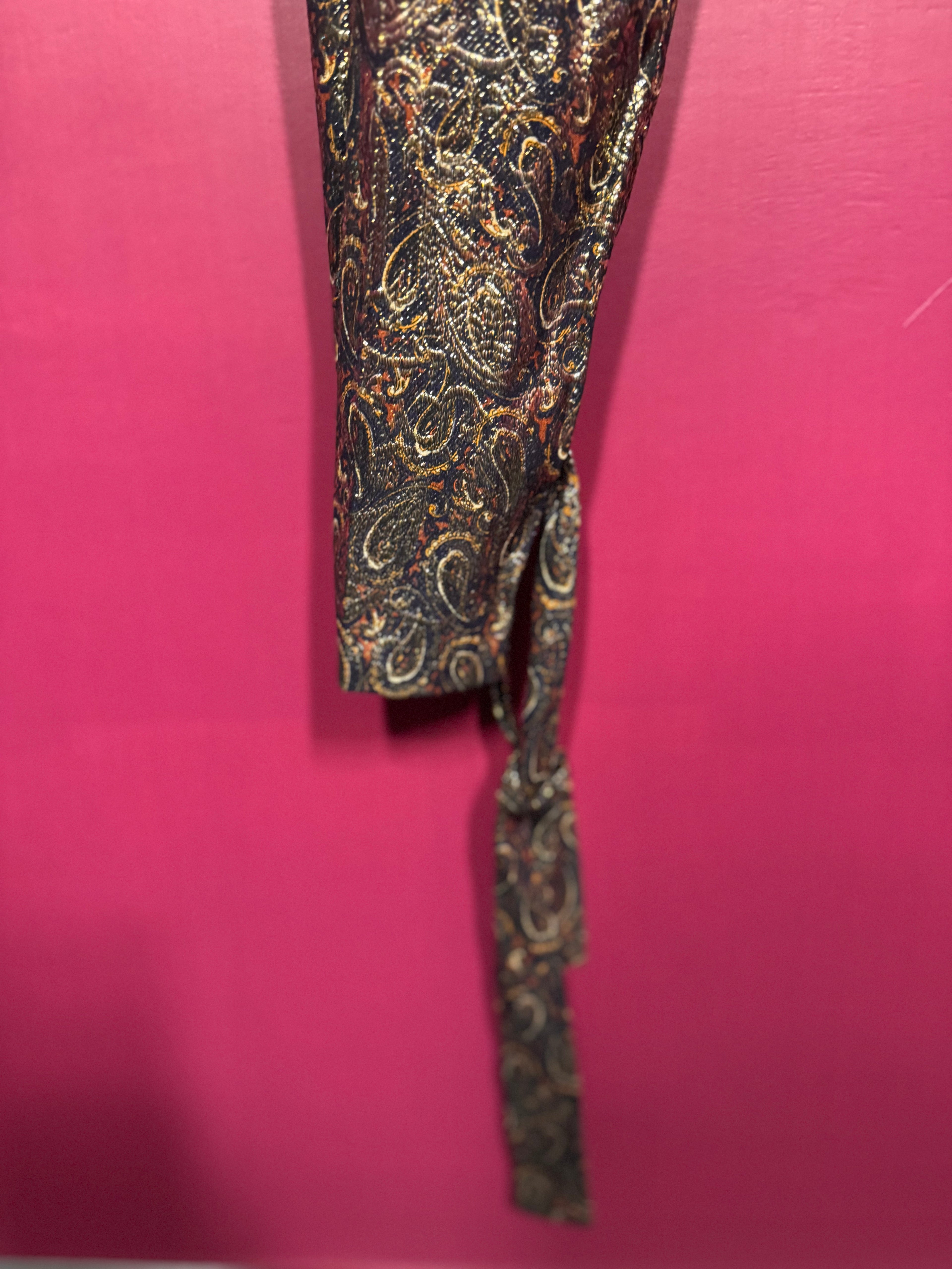 Pantalon multicolore / doré