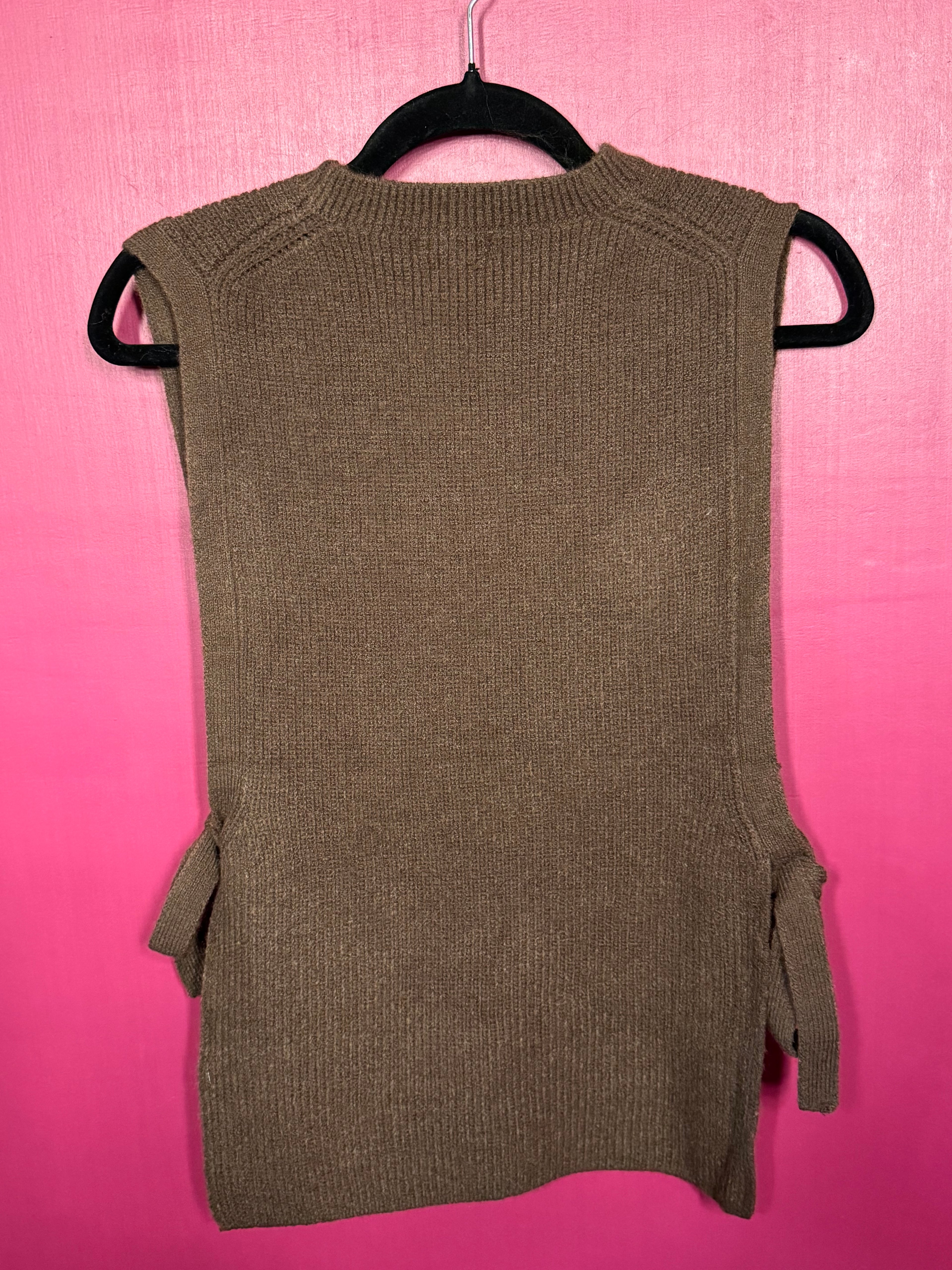 Plastron marron à nouer