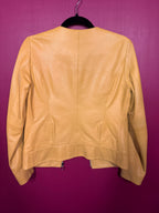 Veste en cuir jaune