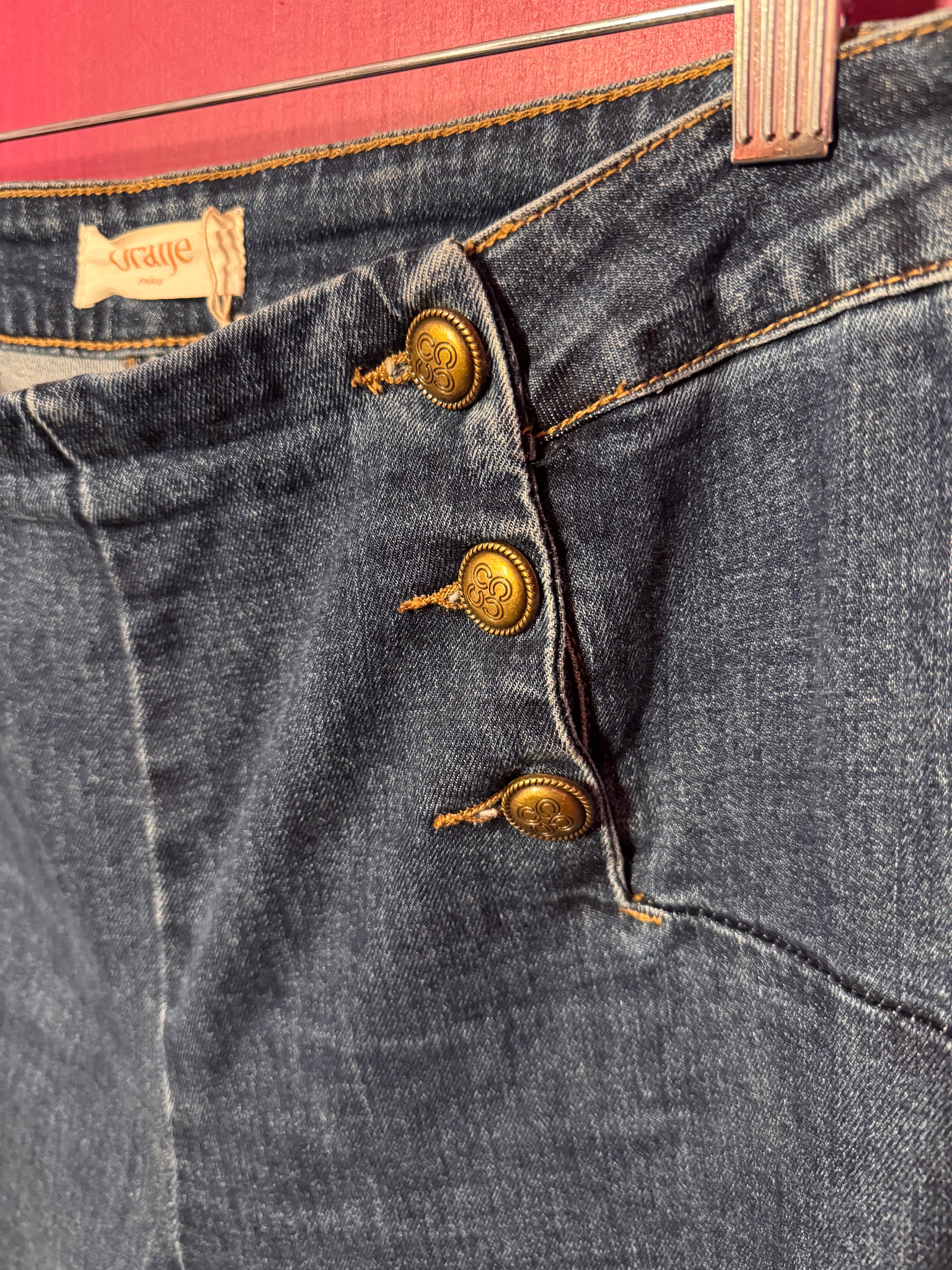 Jean droit bleu marine