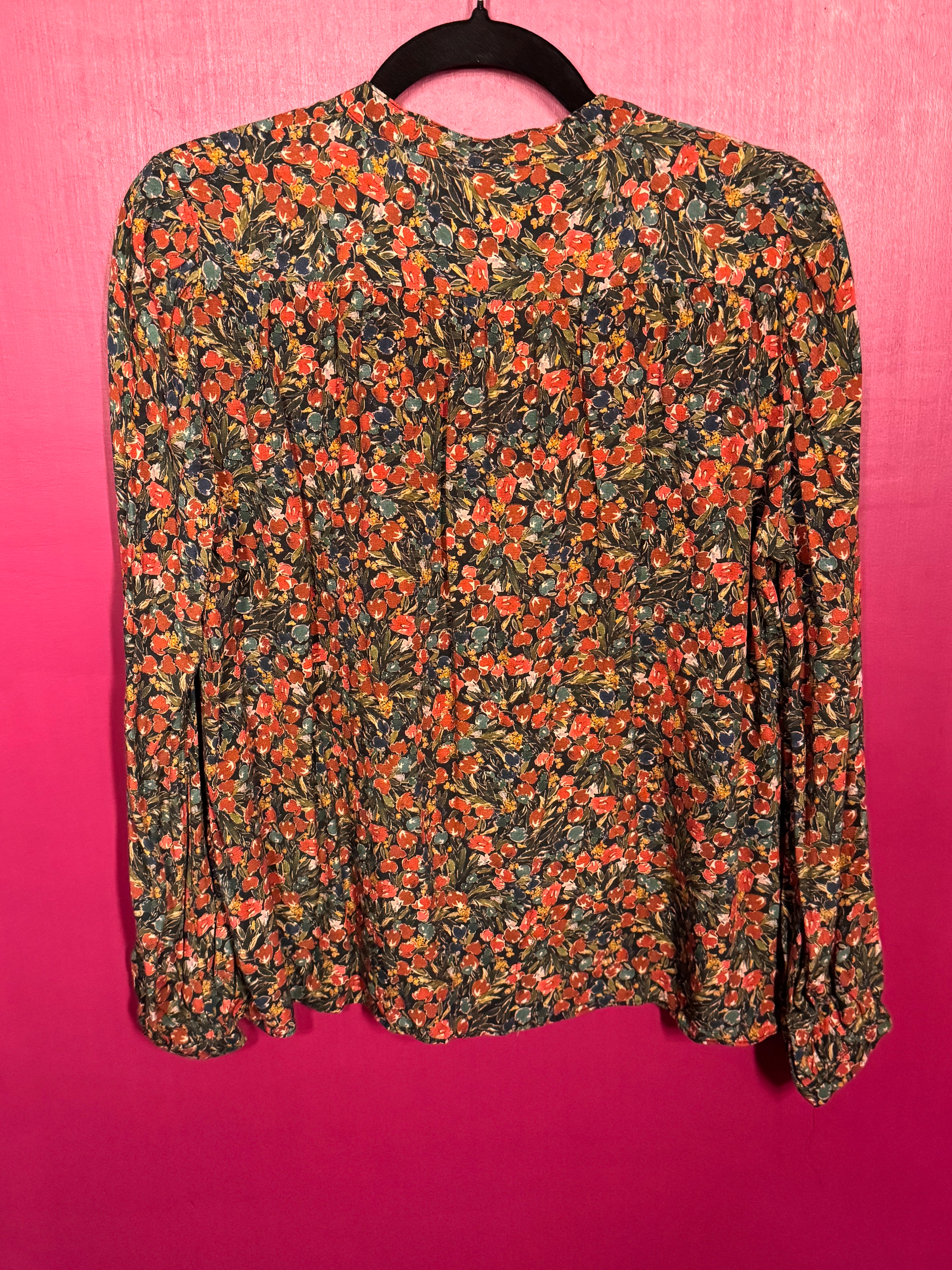 Blouse multicolore motif floral