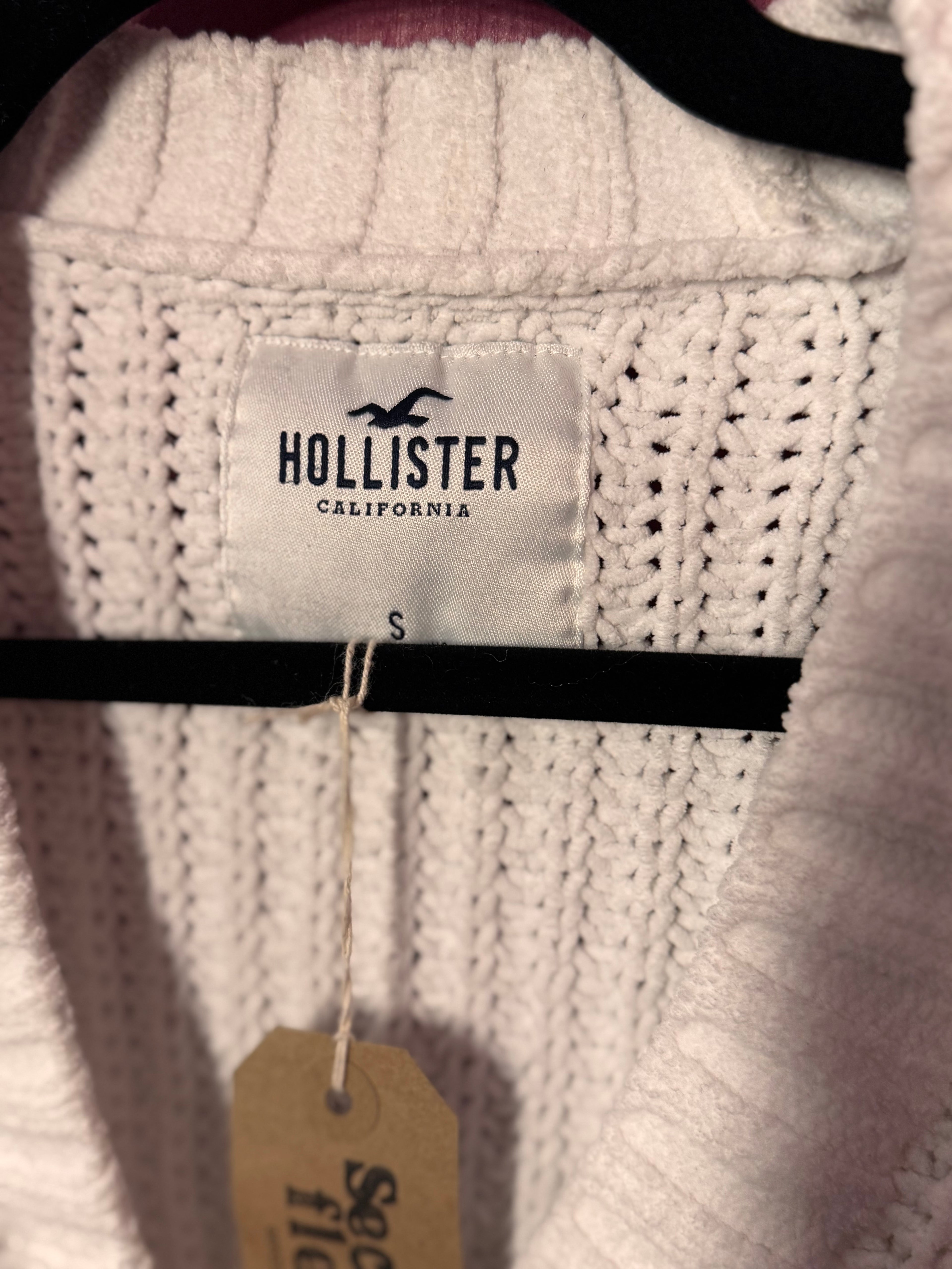 Gilet blanc court grosses mailles