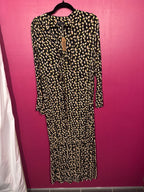 Robe fleurie noire longue