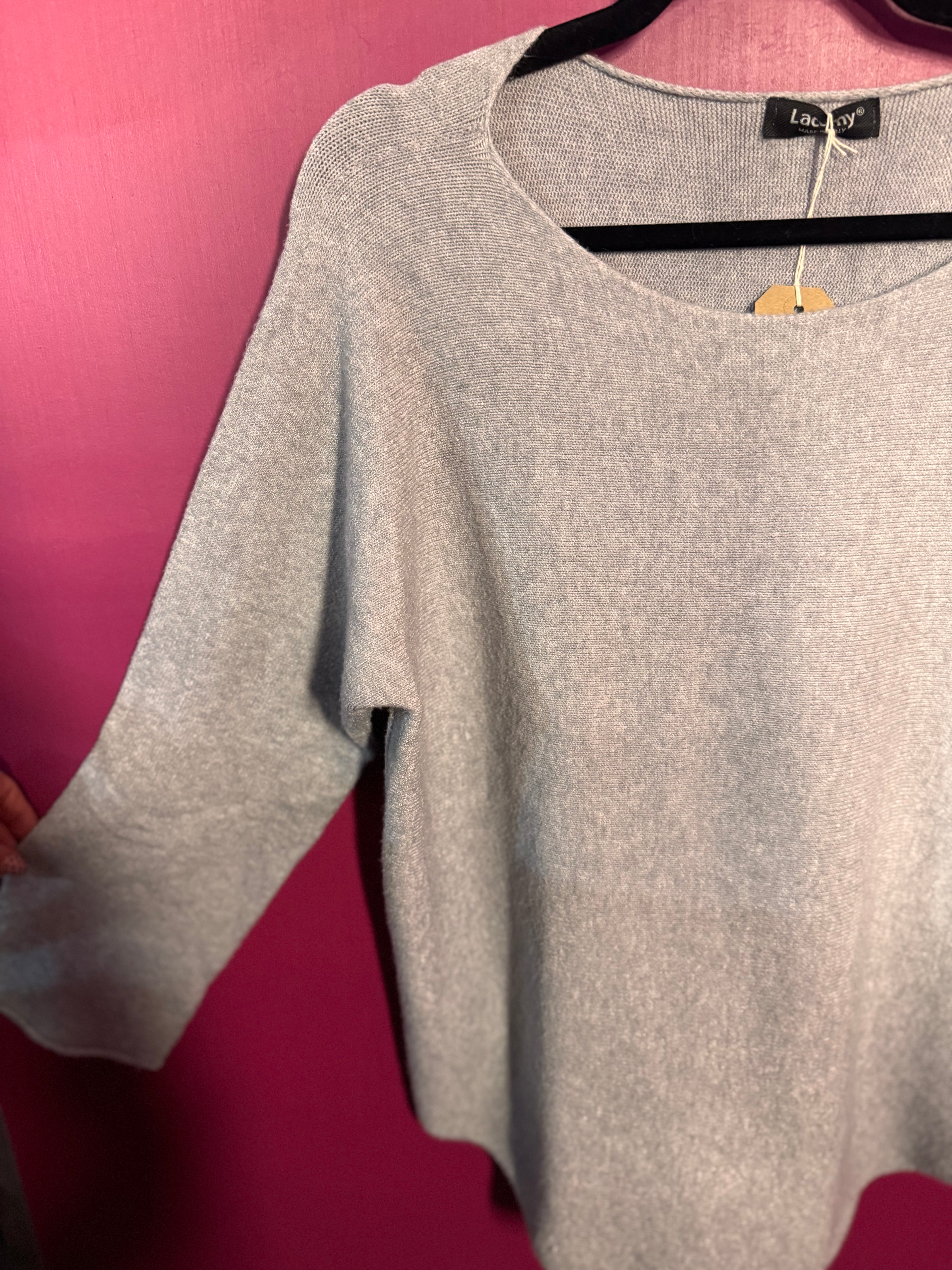 Pull gris manches 3/4