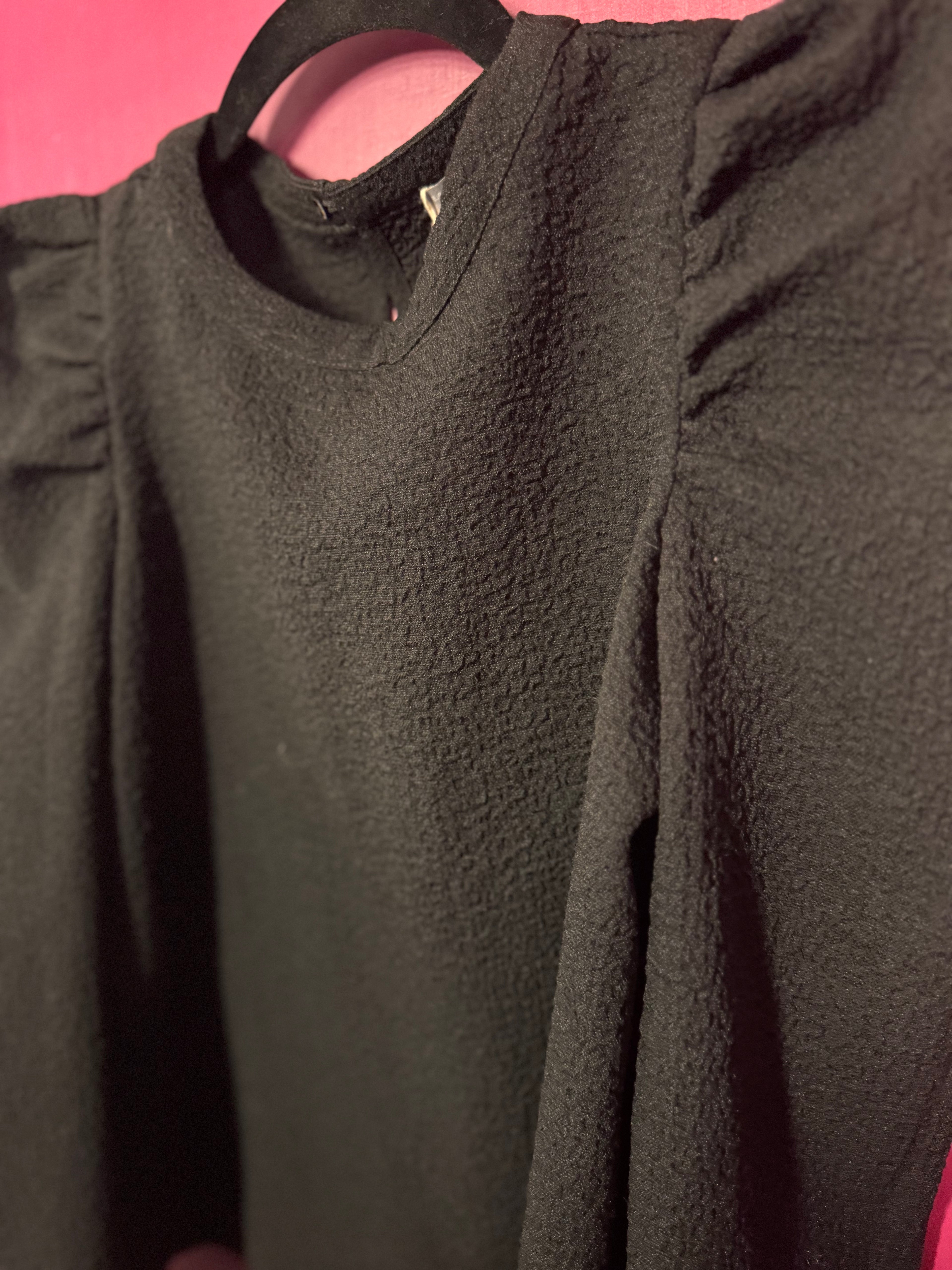 Blouse manches ballons noire