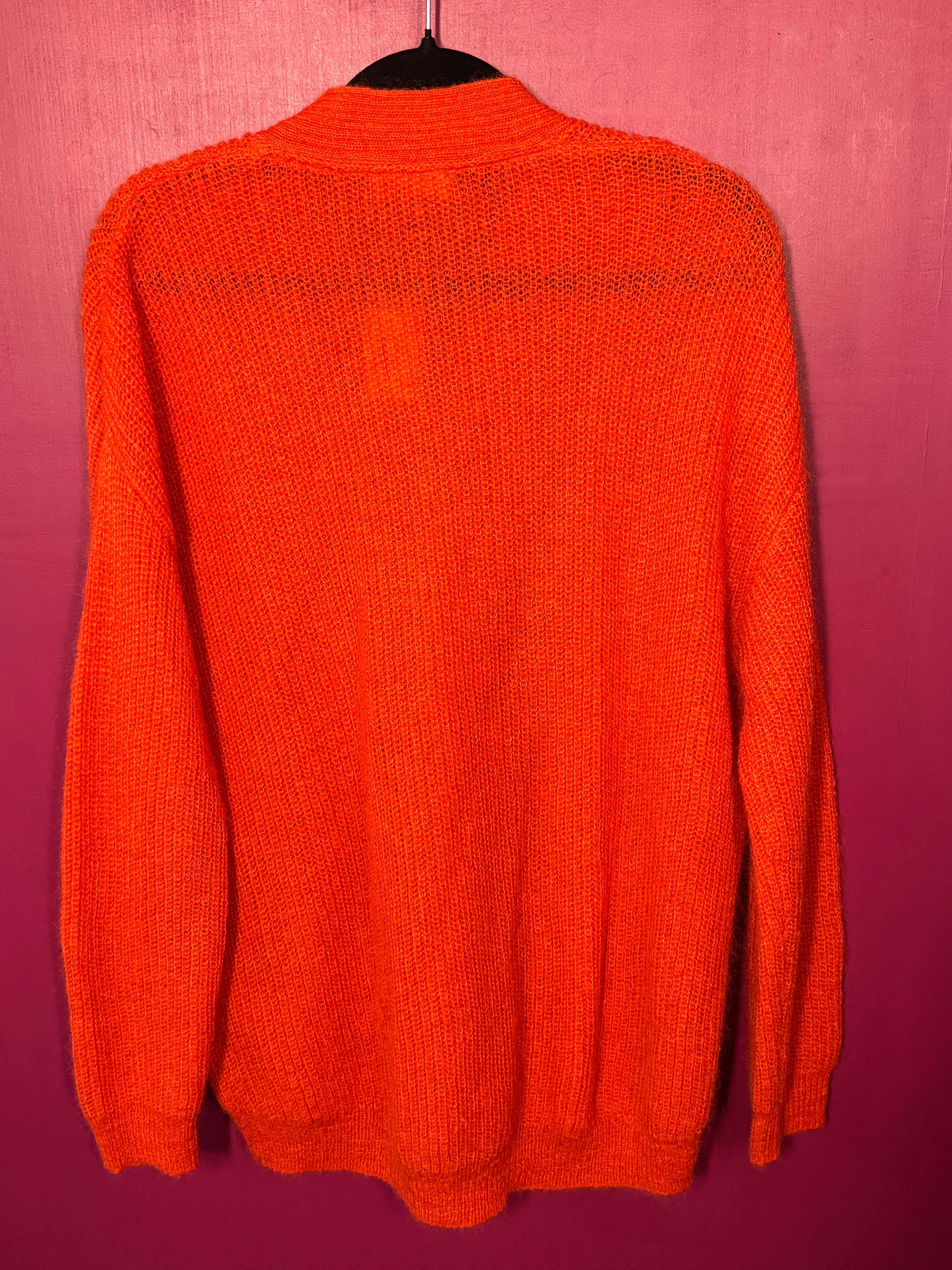 Pull rouge laine mérinos et kid mohair