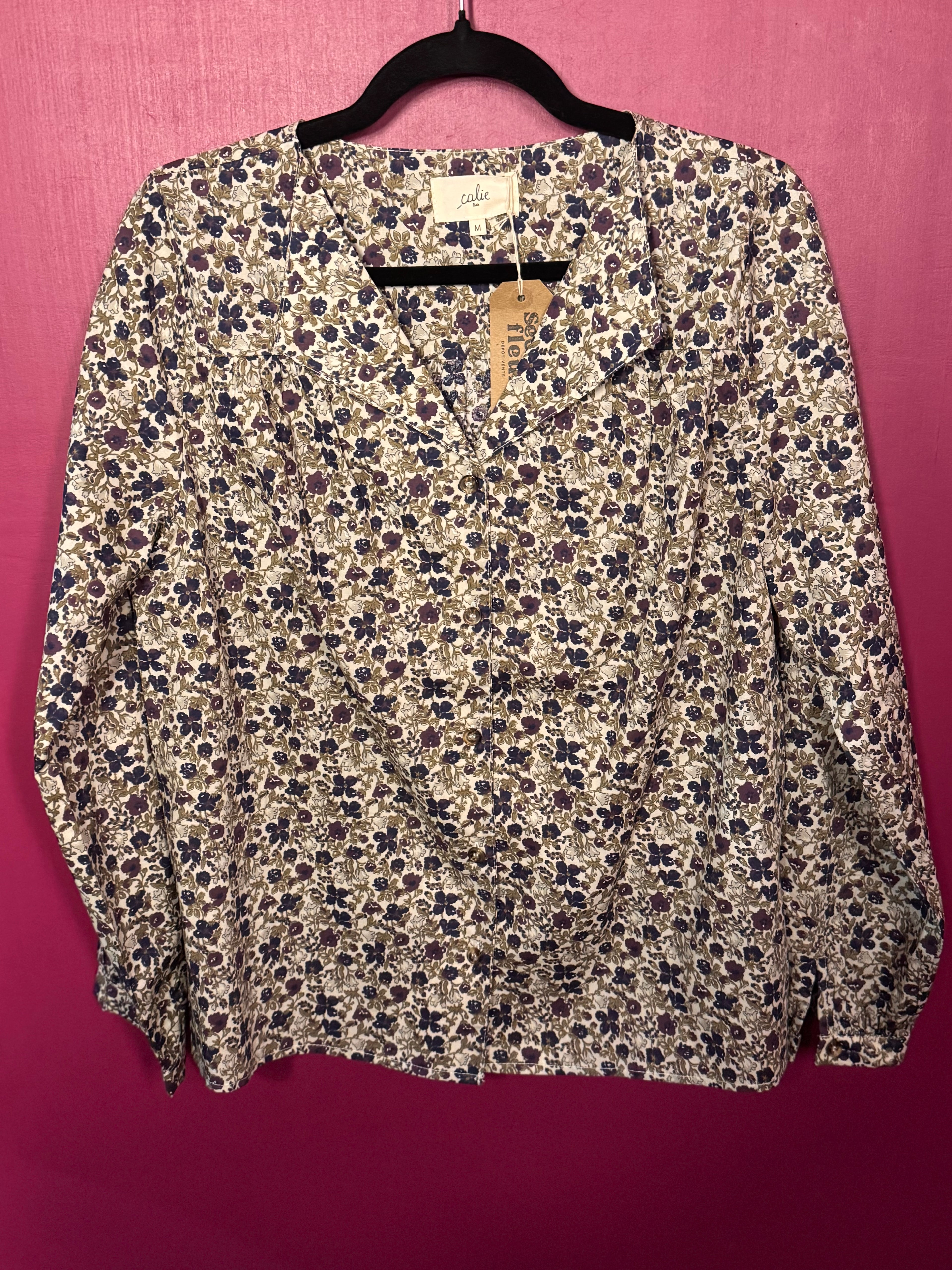 Chemise fleurie multicolore