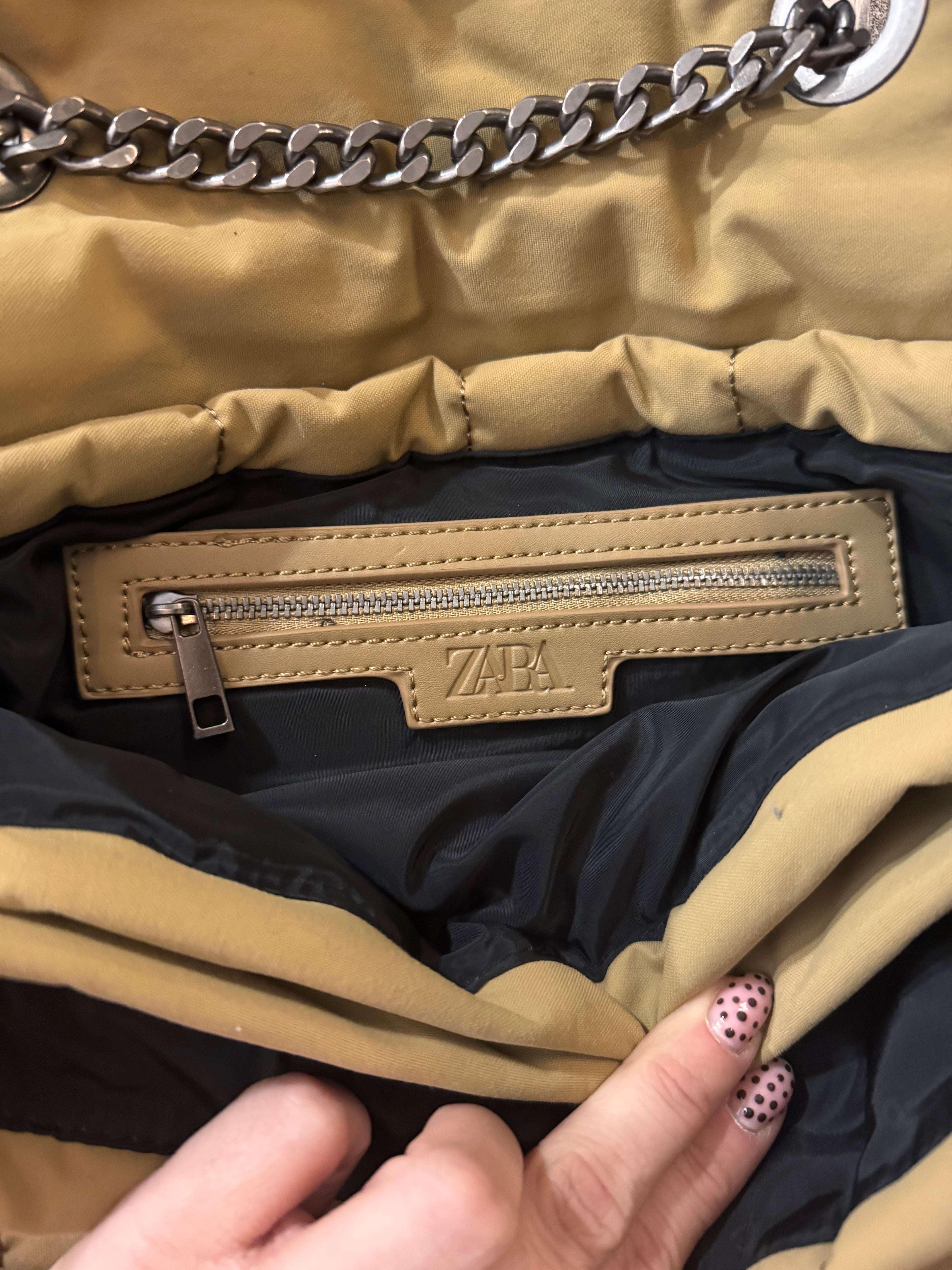 Sac à main matelassé beige