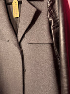 Manteau long gris / noir