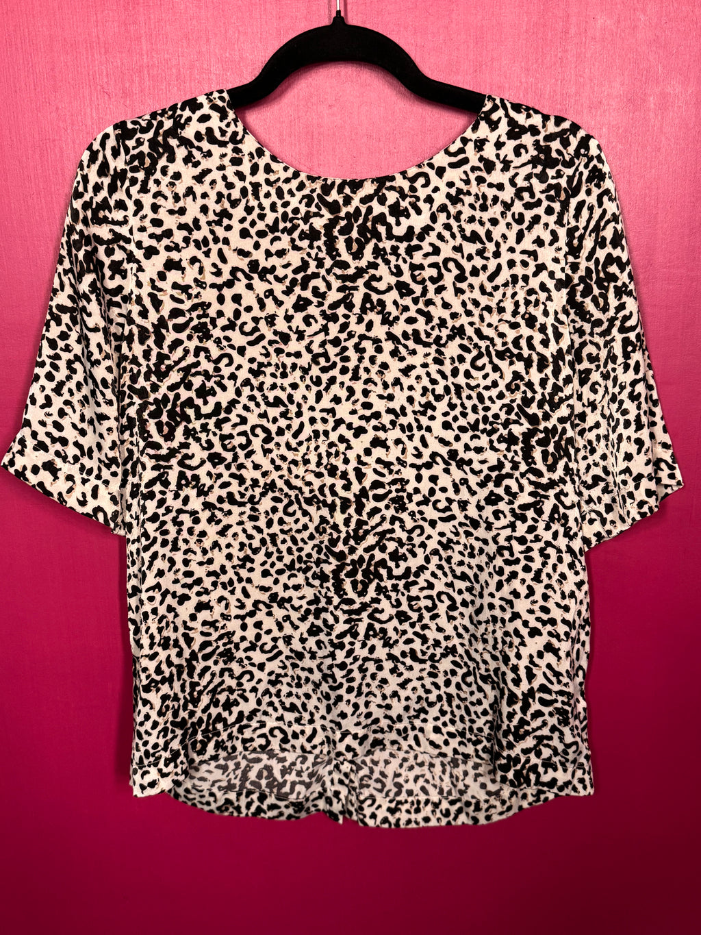 Blouse manches courtes léopard