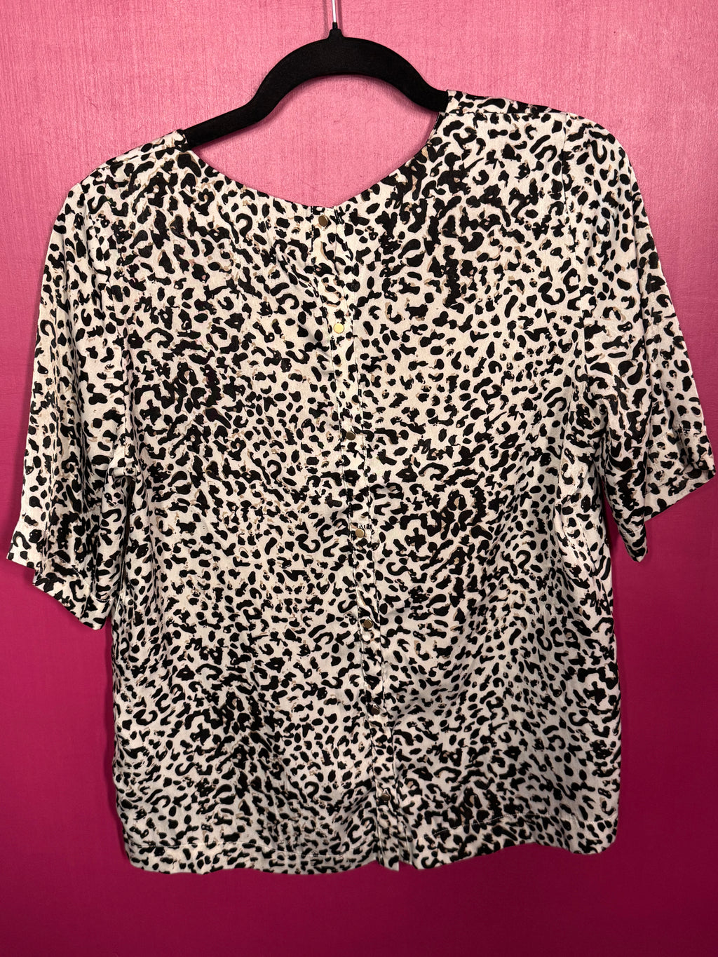 Blouse manches courtes léopard