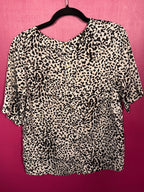 Blouse manches courtes léopard