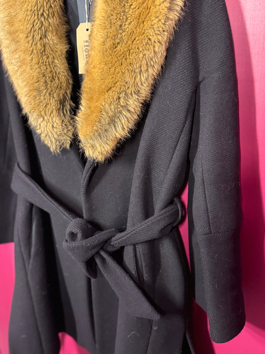 Manteau bleu marine en laine